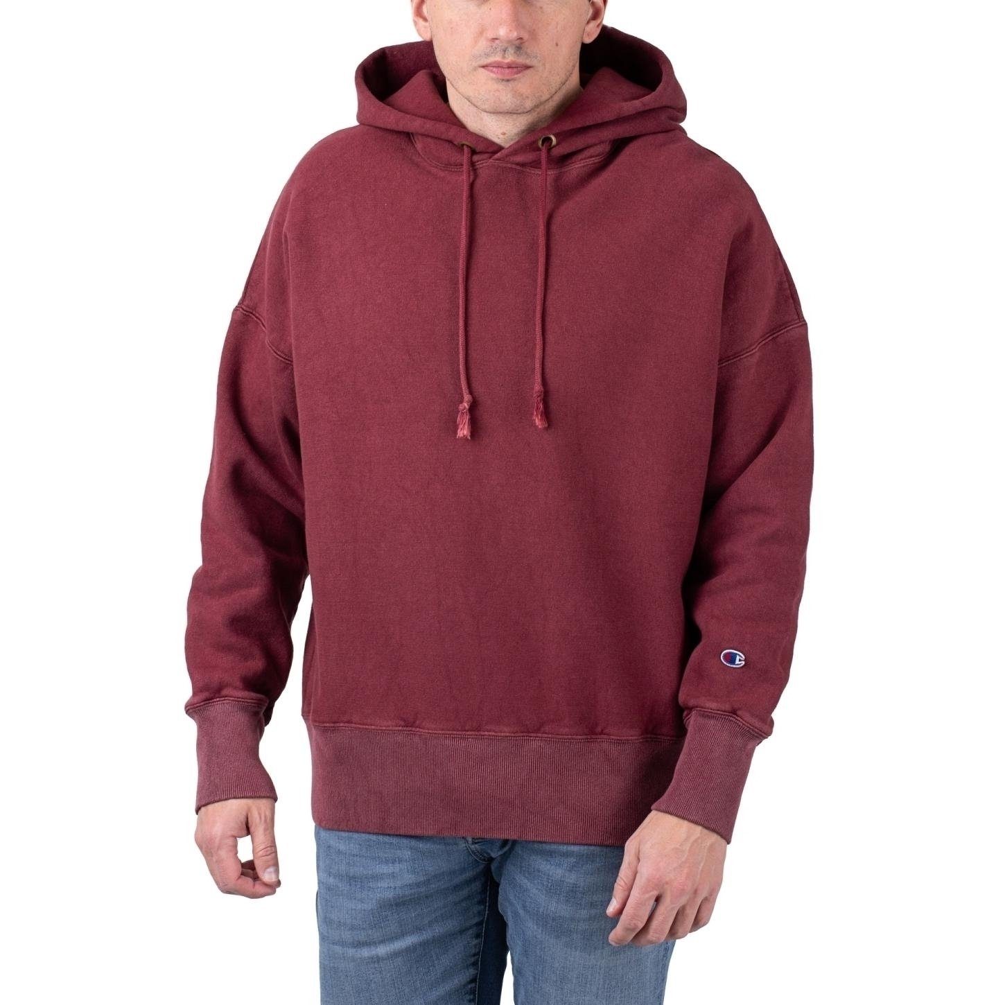 Hooded Hoodie Brown / Champion Sweatshirt Champion Red Dark