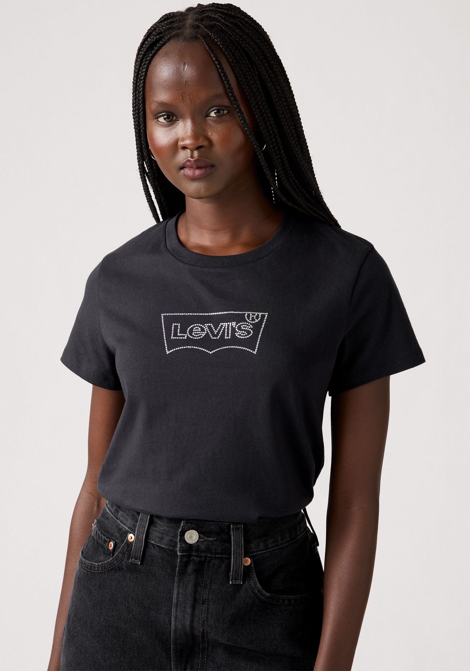 Levi's® Rundhalsshirt THE PERFECT TEE mit Logo im Metallic-Holo Print günstig online kaufen