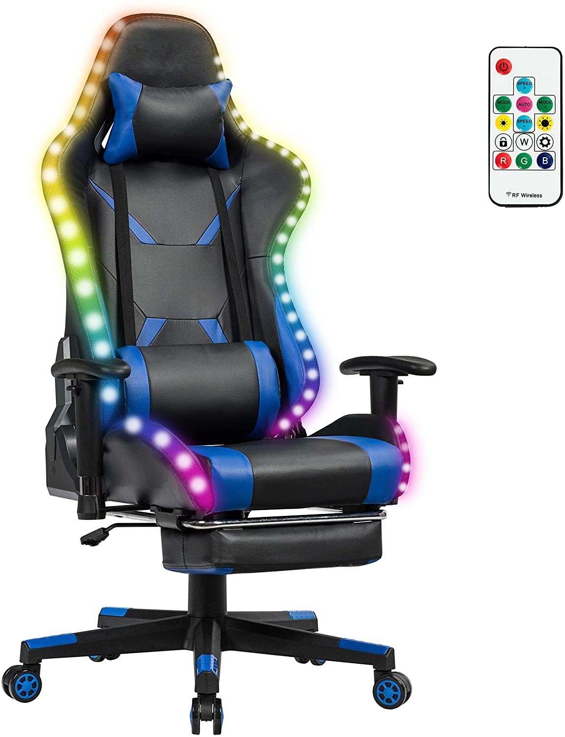 COSTWAY Gaming-Stuhl »PC Stuhl Racingstuhl LED«, mit 358 Lichtmodi, mit  Fernbedienung, mit Verstellbarer Fußstütze, Armlehne und Rückenlehne online  kaufen | OTTO