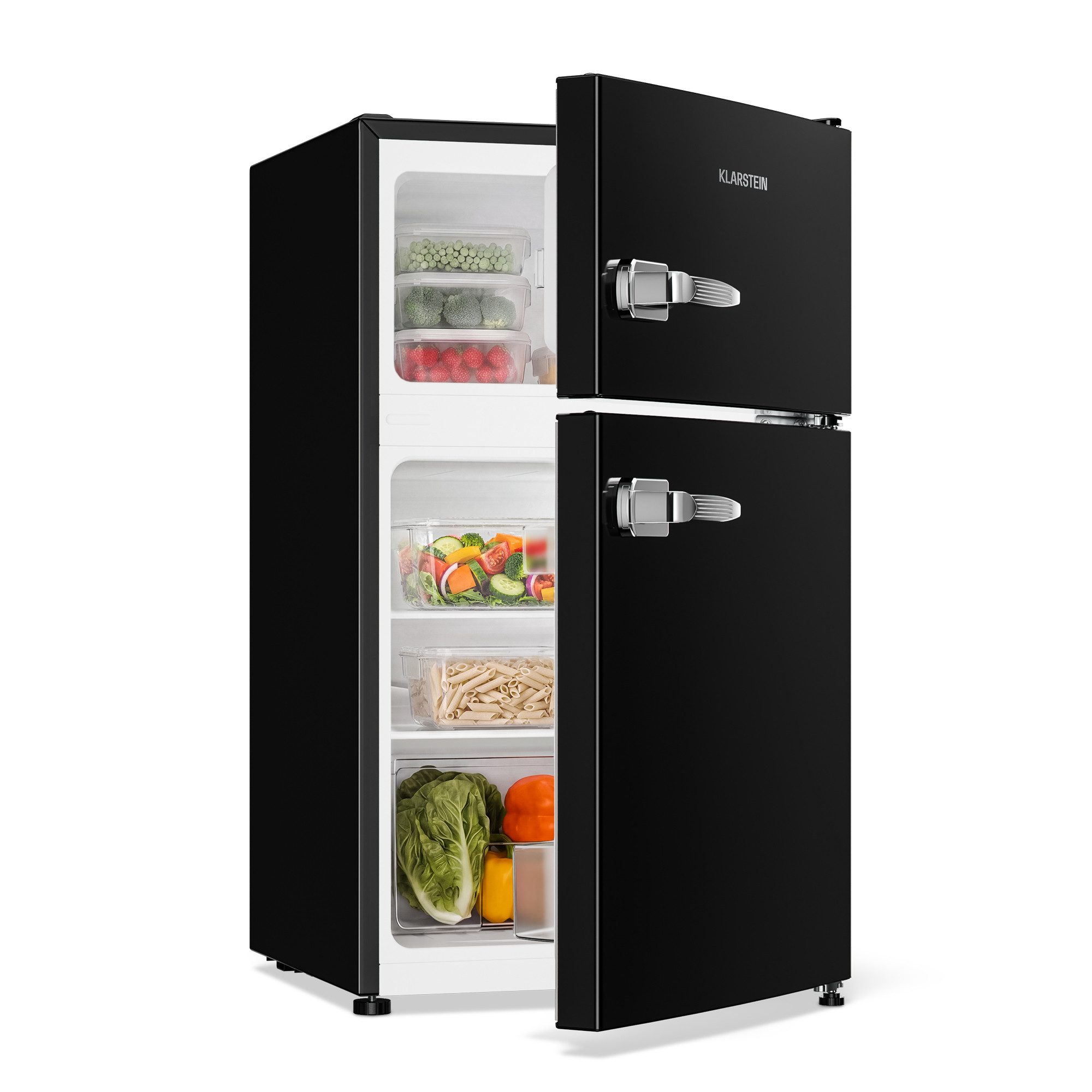 Klarstein Kühl-/Gefrierkombination 10045924, 84.5 cm hoch, 47 cm breit, Kühl-Gefrierschrank Mini Fridge Haus Getränkekühlschrank – Bild 2 von 5