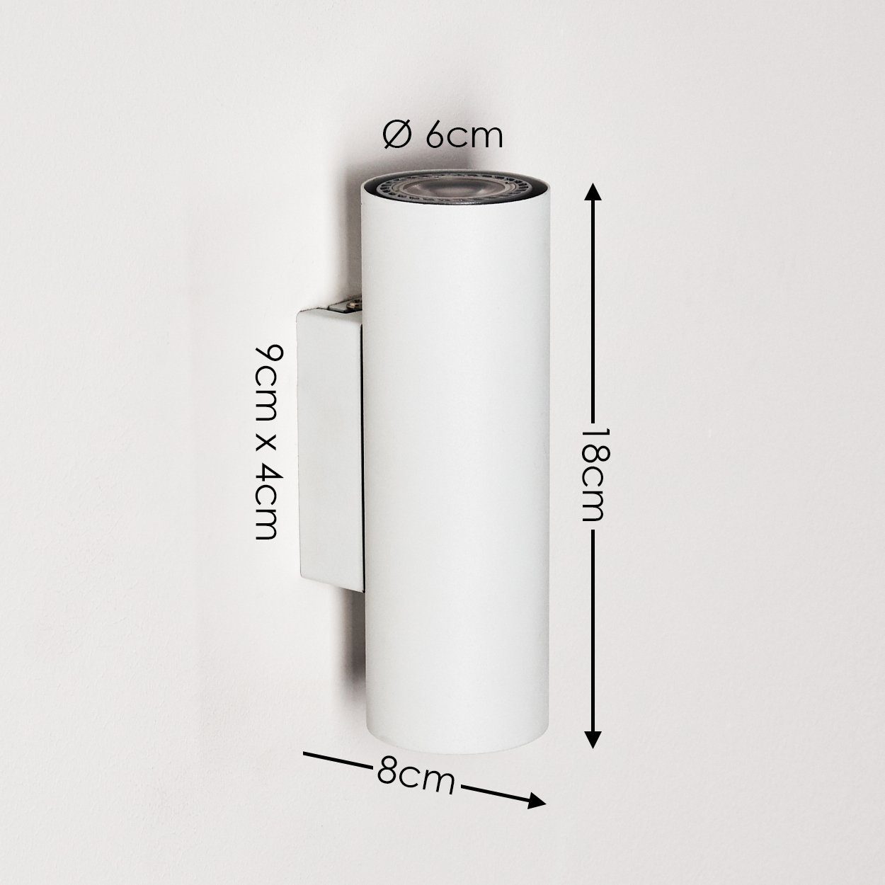 hofstein Wandleuchte Up weiß Wohn Schlaf Strahler Wand Dielen Down Raum Lampen Zimmer Flur