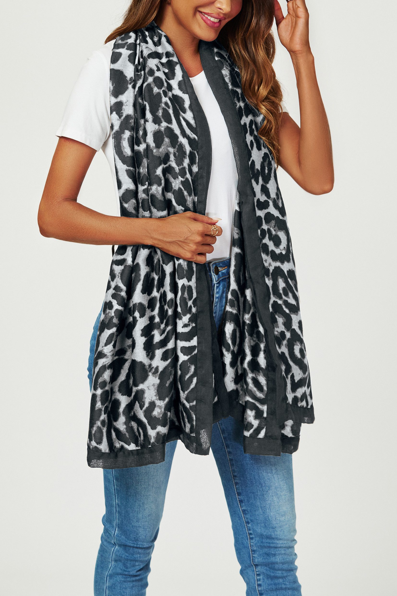 FS Collection Modeschal Damen Leopardenmuster Schal – Weich, Leicht & Viels günstig online kaufen