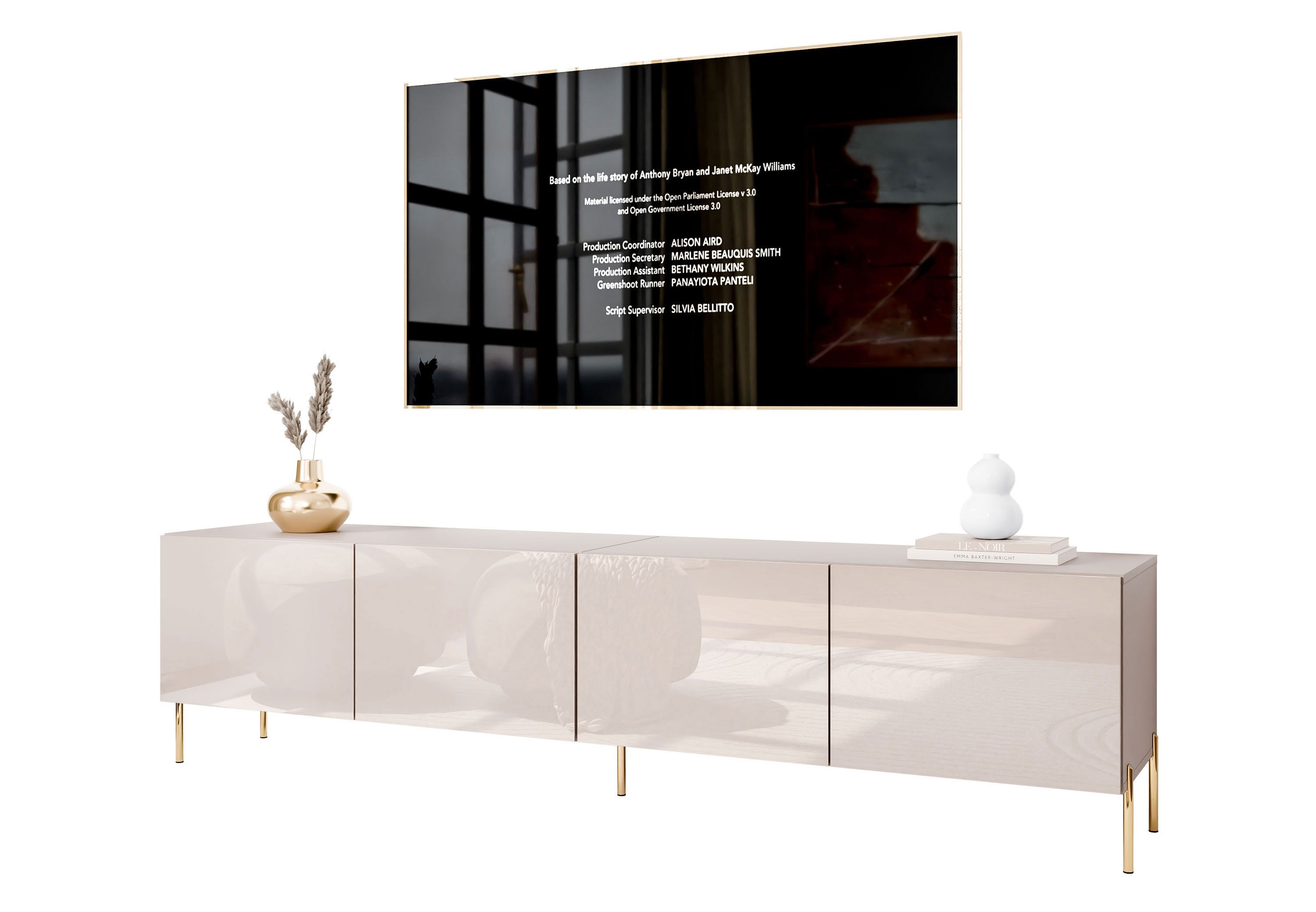 Lookway TV-Schrank TV-Schrank COLGANTE 200 in Kaschmir Hochglanz mit Beinen günstig online kaufen