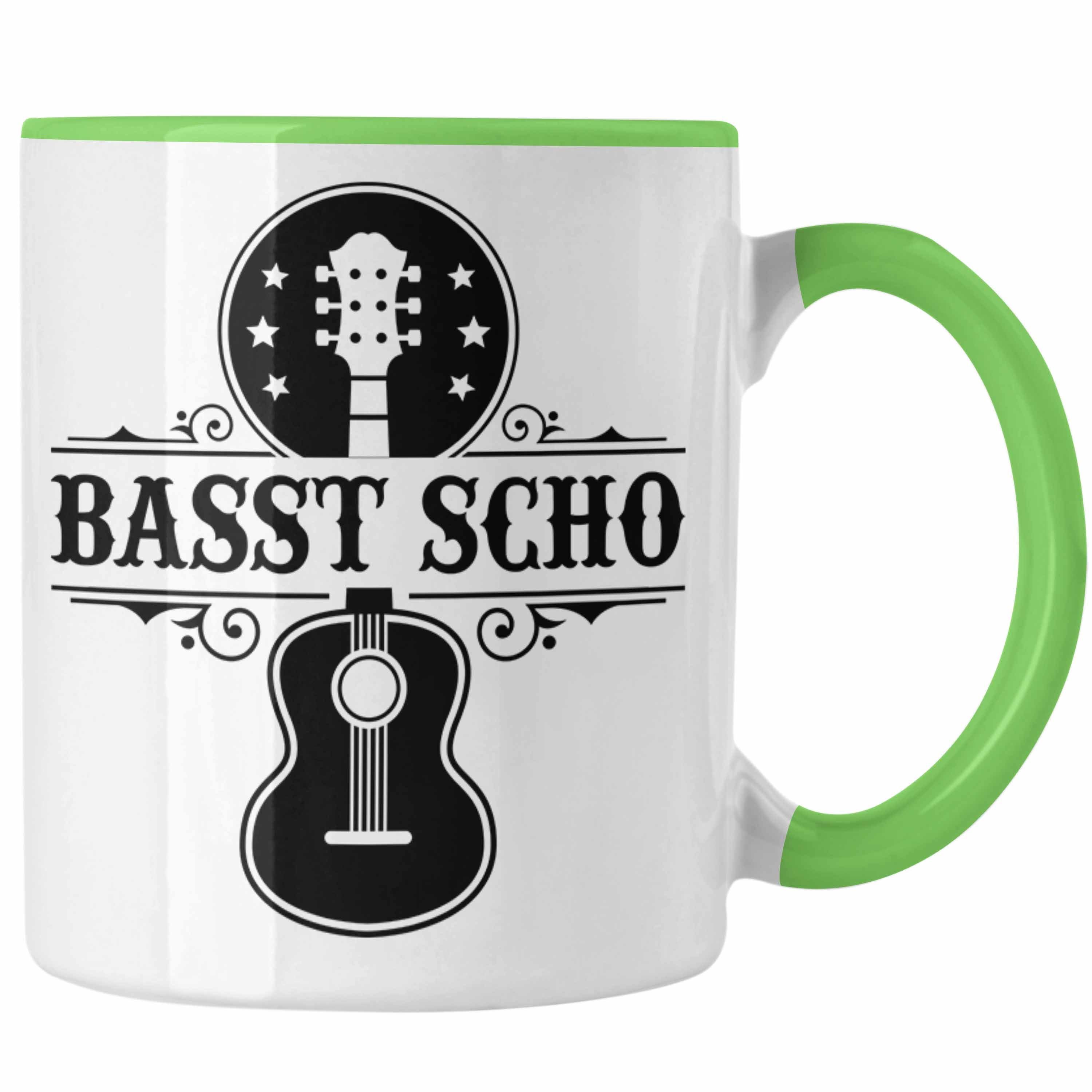 Trendation Tasse Bassist Tasse Geschenk Bass-Spieler Geschenkidee Kaffee-Becher Basst S Grün