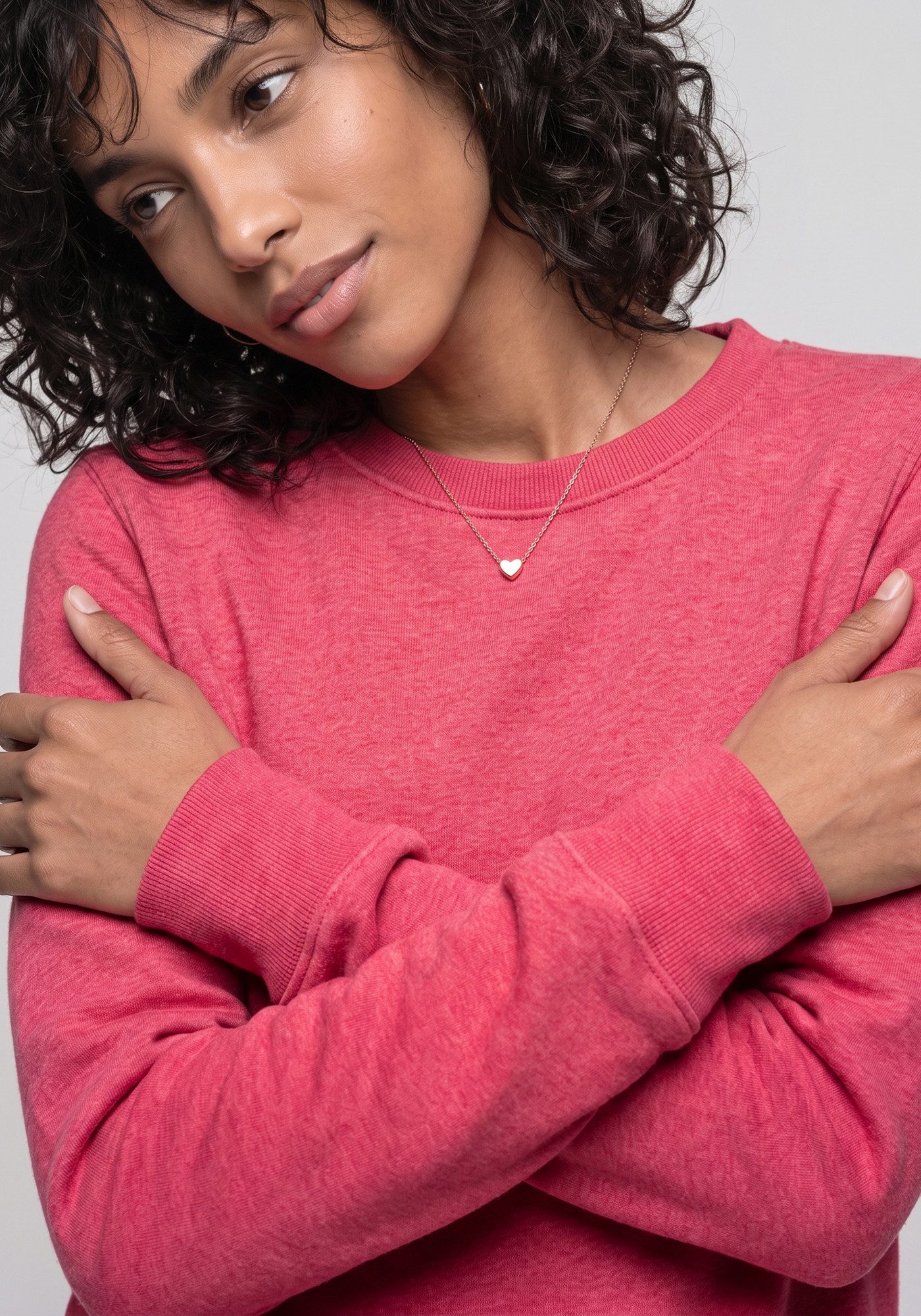 Alife & Kickin Sweatshirt LottaAK A schlichter Sweater mit Herz-Aufnäher in tollen Farben – Bild 3 von 5