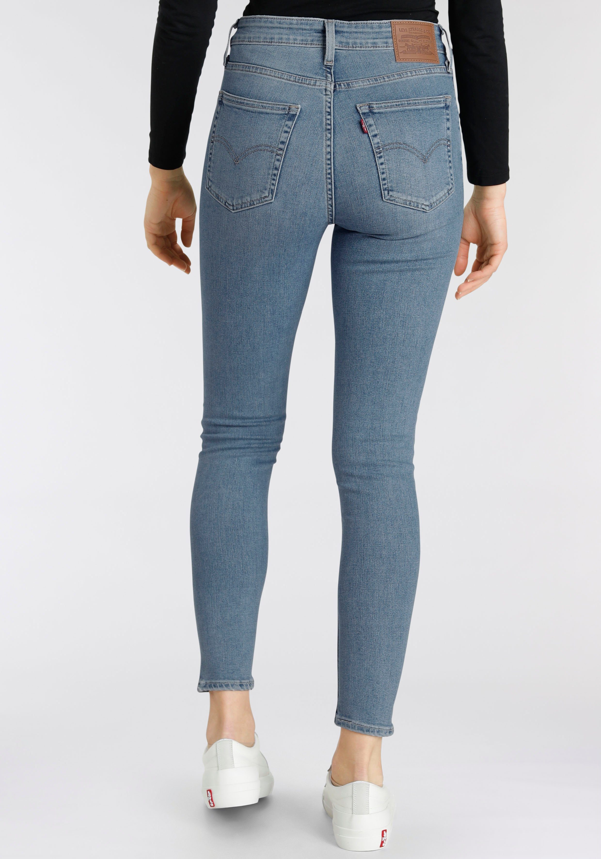 High Levi's® skinny hohem Skinny-fit-Jeans rise blue used-denim mit 721 Bund