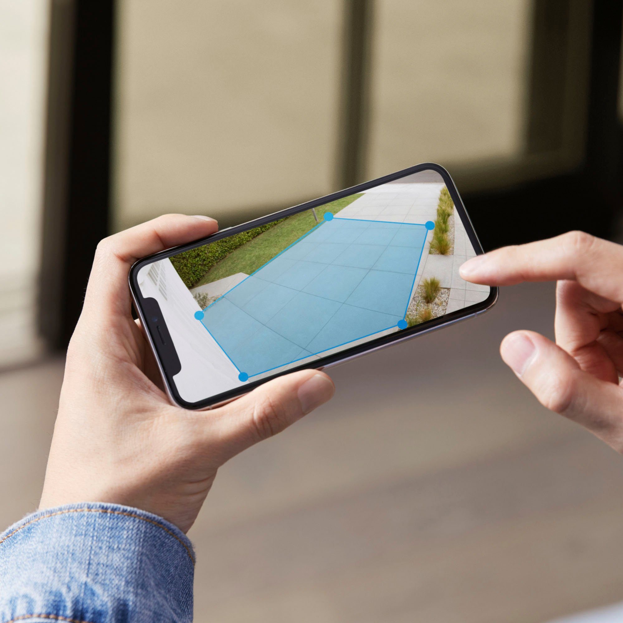 Ring Überwachungskamera Spotlight Kamera Plus Netzstecker (Außenbereich)