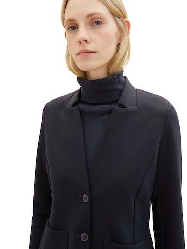 TOM TAILOR Sweatblazer Ottoman mit aufgesetzten Taschen und Struktur