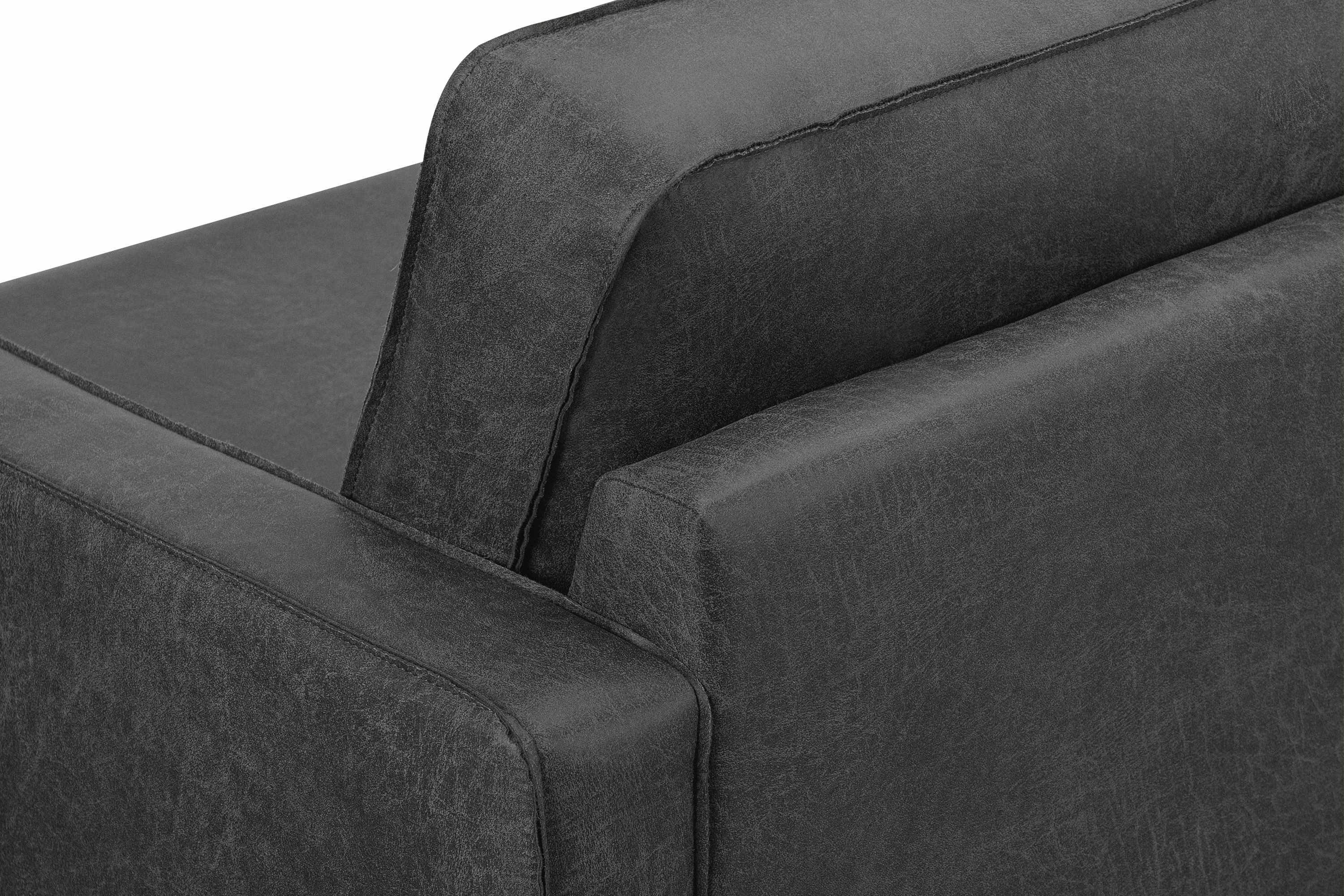 dunkelgrau Sessel, dunkelgrau hohen Hergestellt Breite EU in dunkelgrau Echtleder, Metallfüßen, Konsimo | auf | INVIA Sessel Grundschicht: