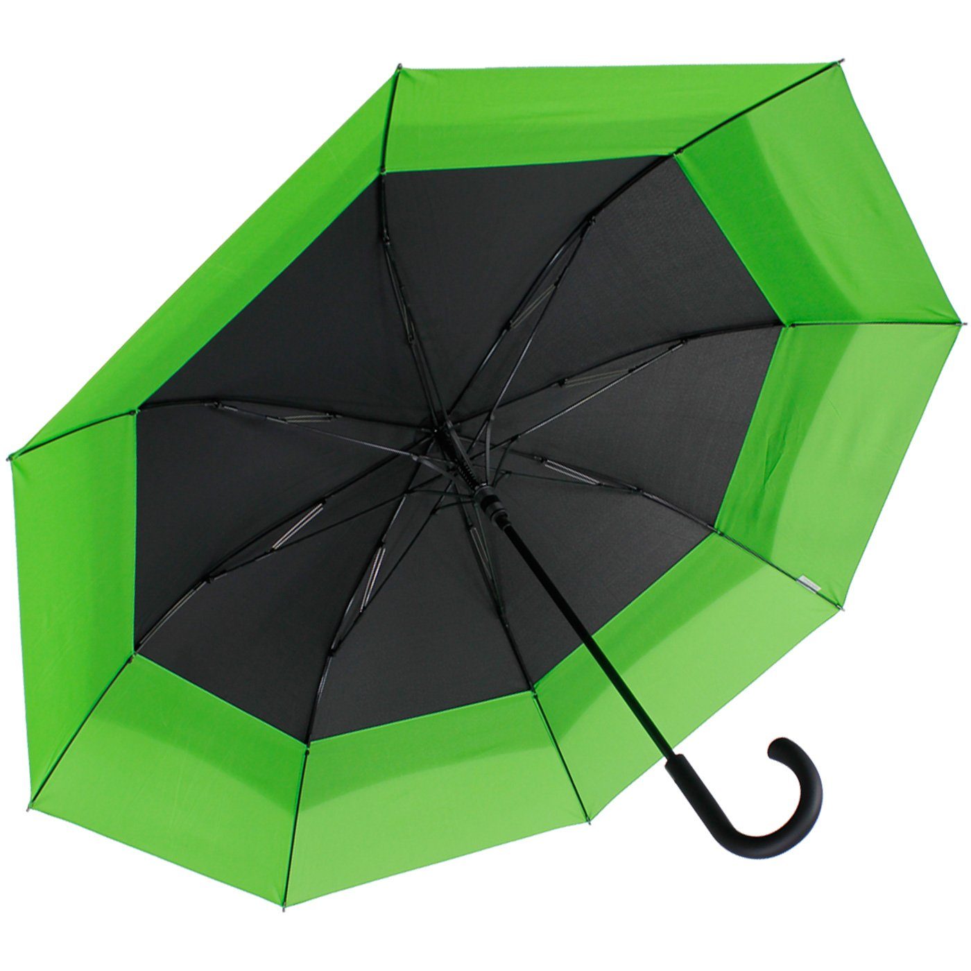 iX-brella Langregenschirm Move schwarz-grün expandierender to Schirm - Automatik, mit XXL zweifarbig