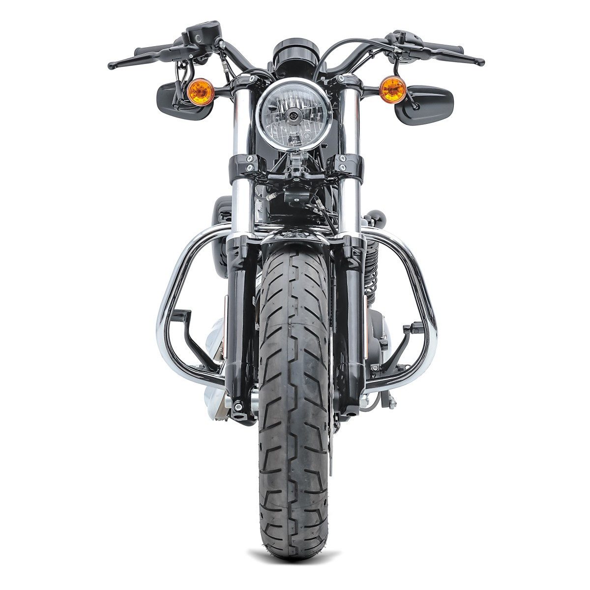 Craftride Motor-Schutzhülle Sturzbügel für Harley Davidson Sportster 04-20 # HS5 chrom