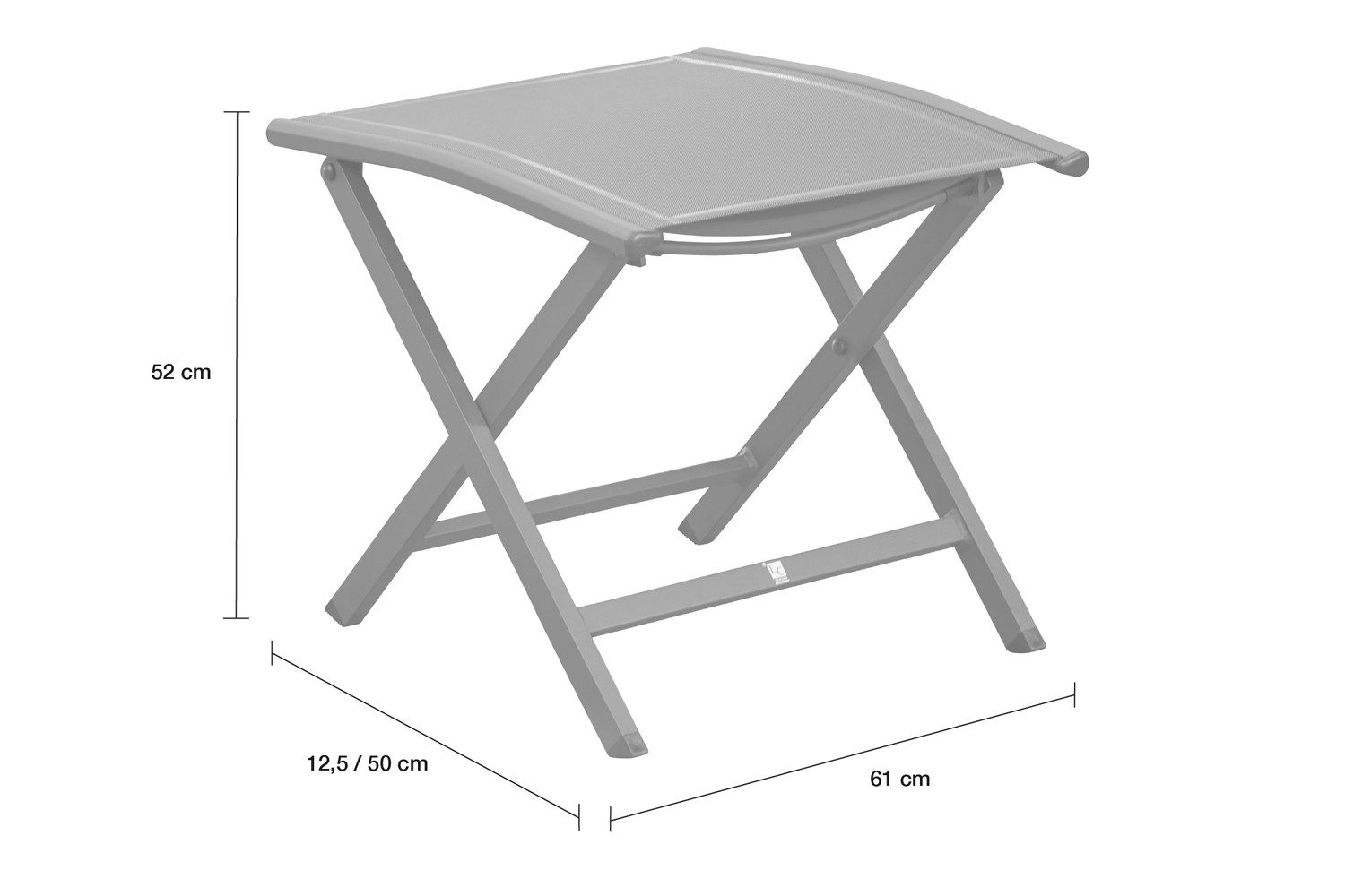 dasmöbelwerk Gartenlounge-Hocker Hocker Fußbank New Jersey Garten Textilen Aluminium Anthrazit
