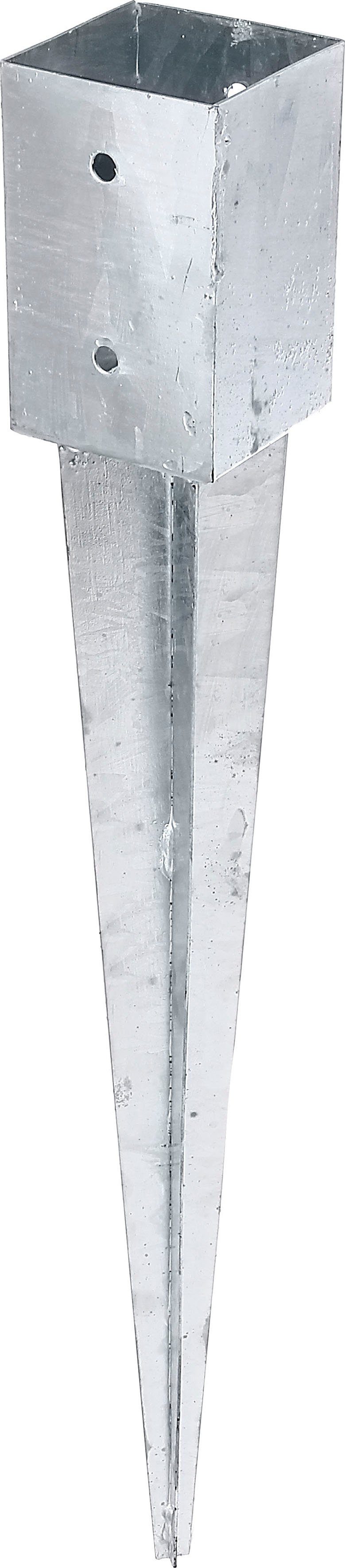 Alberts Einschlag-Bodenhülse, zum Eindrehen, (Set, 3-St), feuerverzinkt, 91 x 91 mm, Gesamtlänge 750 mm