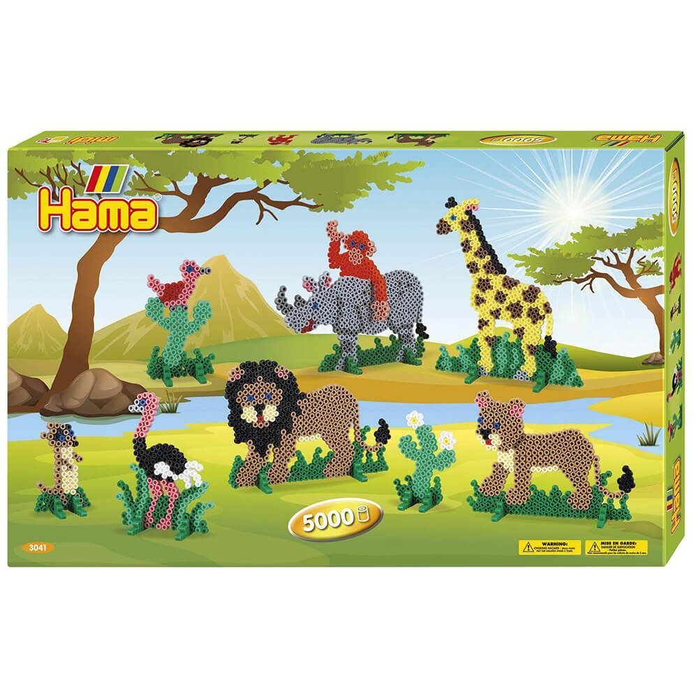 Bügelperlen Hama Geschenkpackung Safari Midi-Bügelperlen