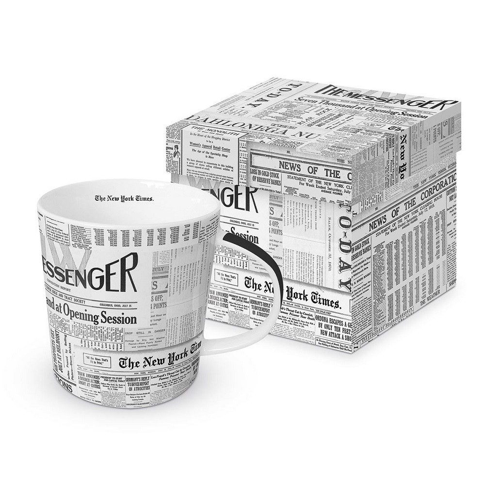 PPD Tasse Sommer, Maritim, Spüche, Blumen, Tiere, Planzen, Frühling Motiv, Porzellan, Trend Mug, Nachtrichten, The Messenger Mug, Sprüche Motiv, Stylische und handschmeichelnde Tasse (0,4l) mit Mattfinish, in Geschenkkartonage. Höhe 10cm, Ø 9 cm, Trend Tee, Kaffee, Mug, ideal als Geschenk