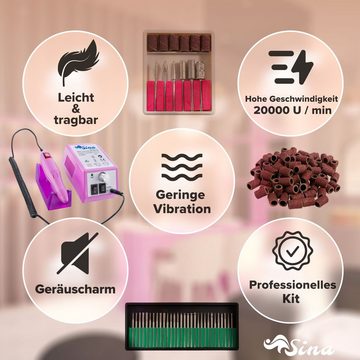 Arebos Beauty-Multigerät Elektrische Nagelfeile, Nagelfräser Pink, Beauty-Multigerät