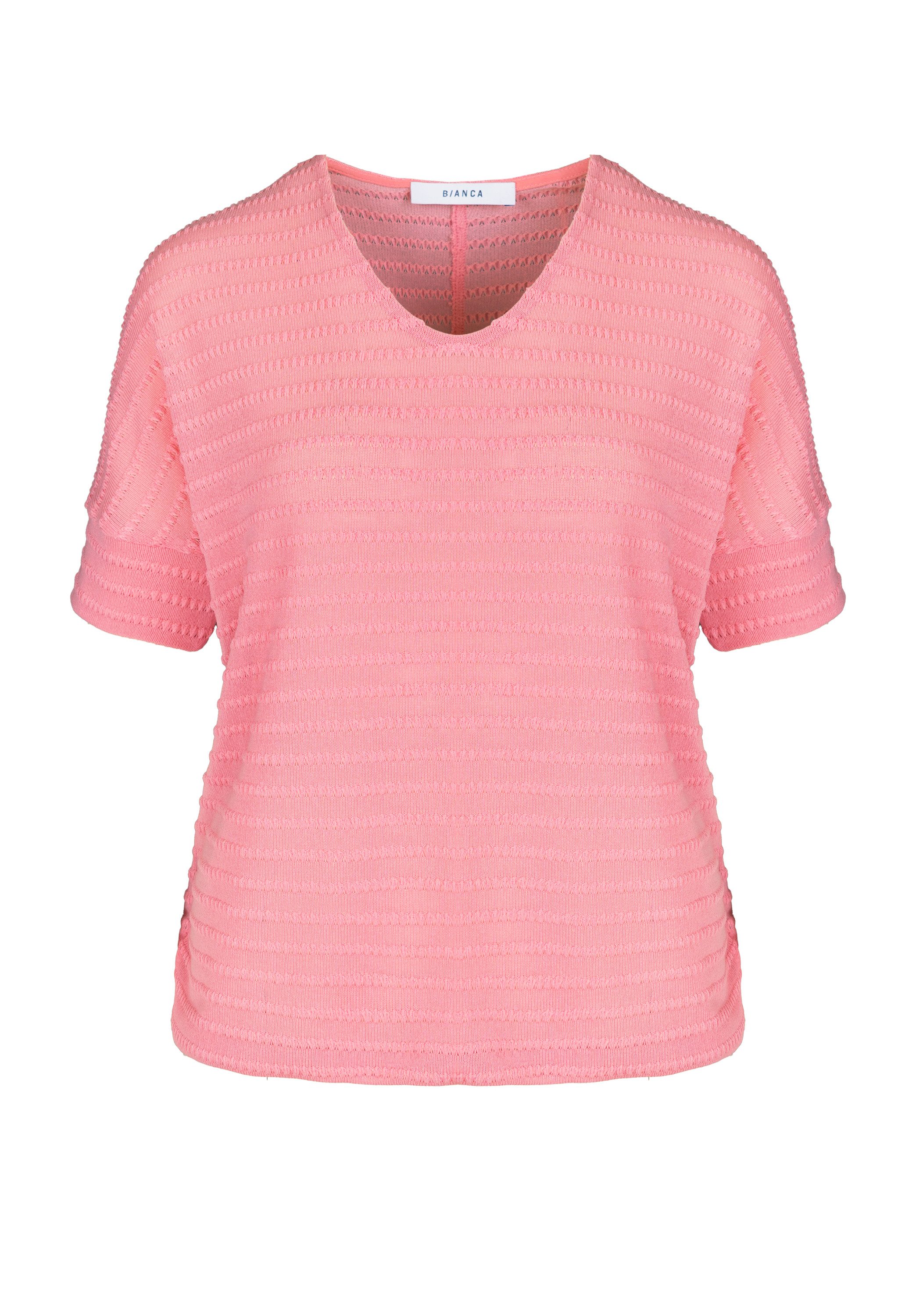 bianca Kurzarmshirt JULIE in leichter Strukturqualität in Trendfarbe günstig online kaufen