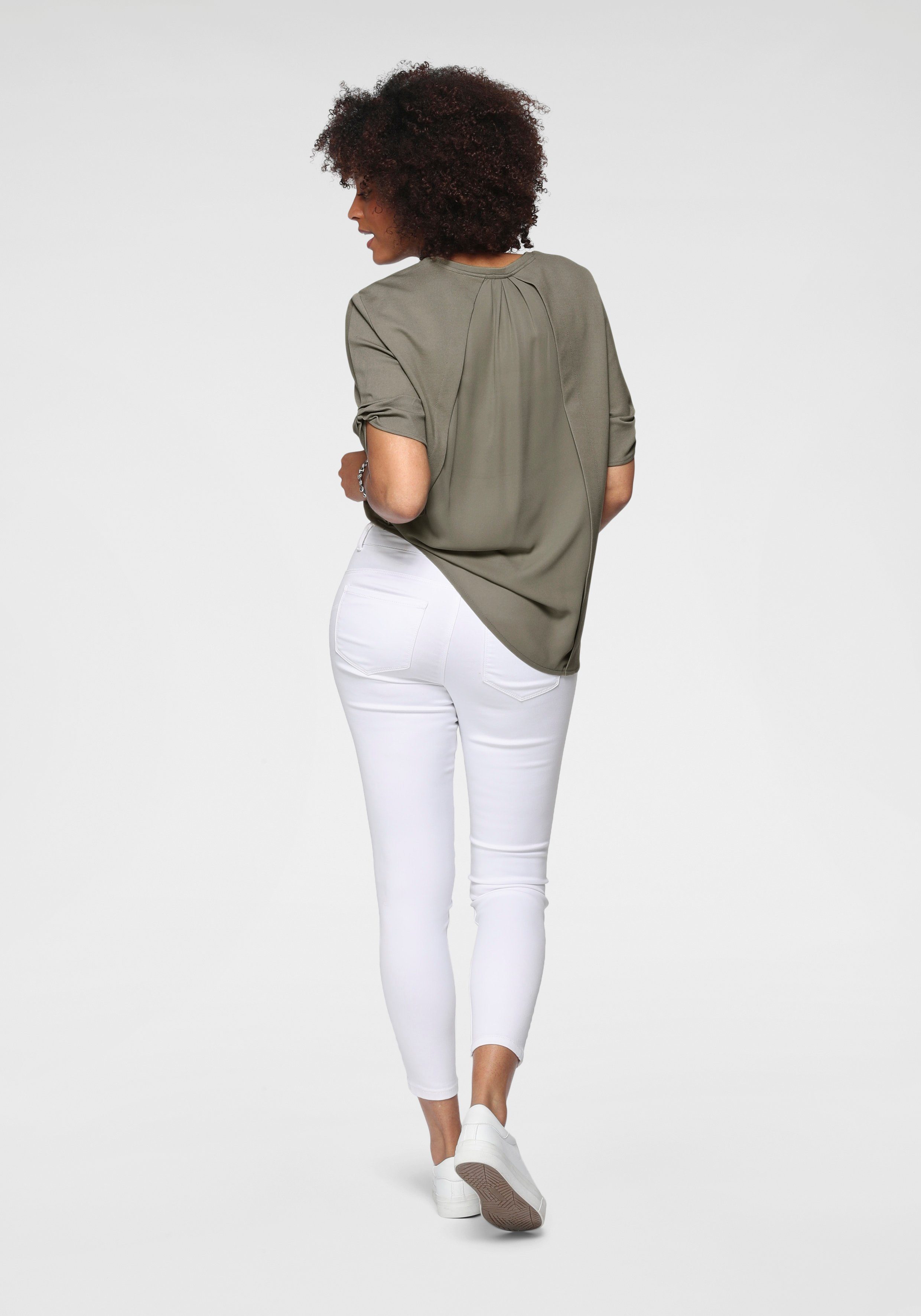 Tamaris Skinny-fit-Jeans schmale Beinweite, mit Gürtelschlaufenbund, mit Me günstig online kaufen