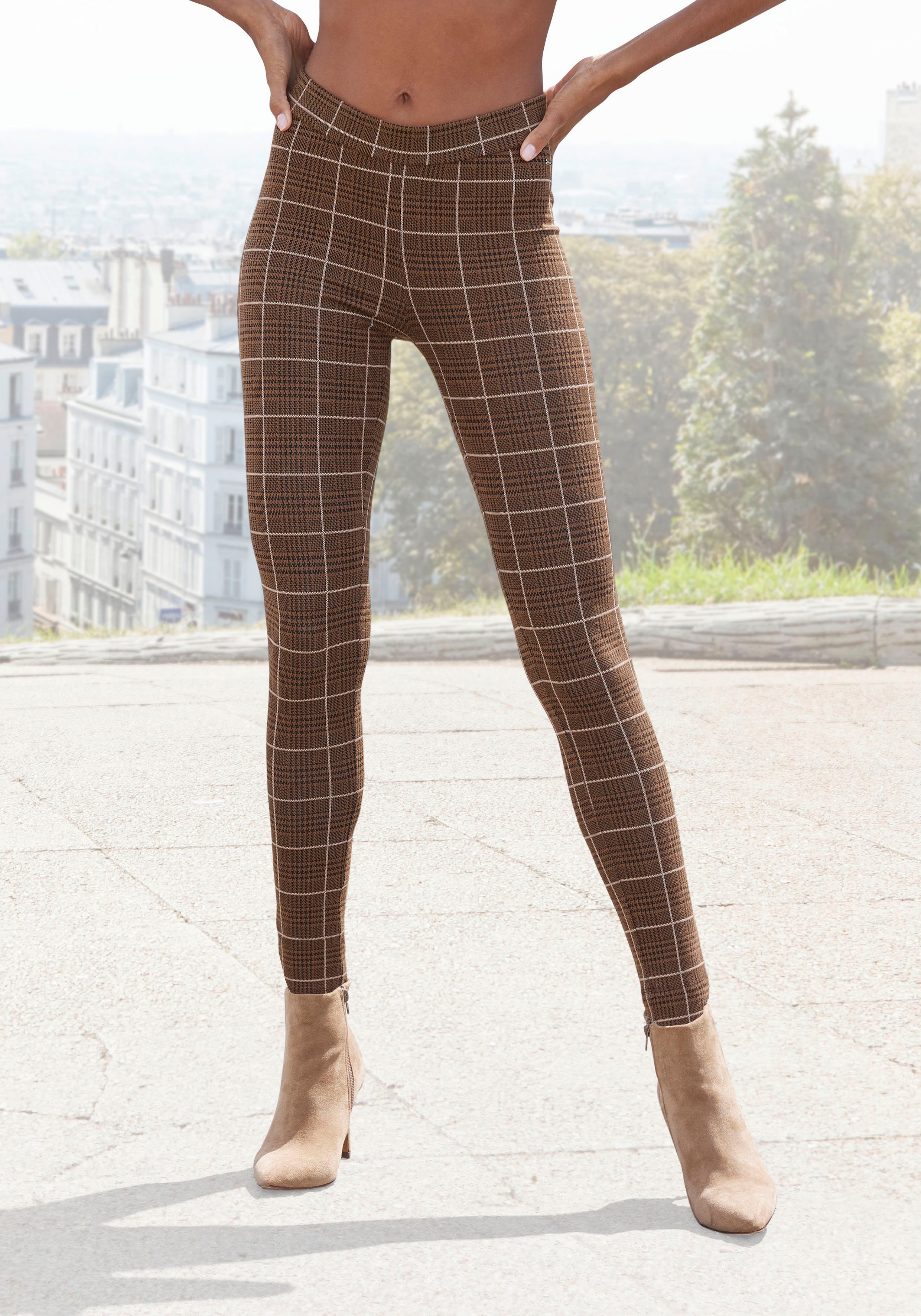 LASCANA Leggings mit Ajour Strickmuster