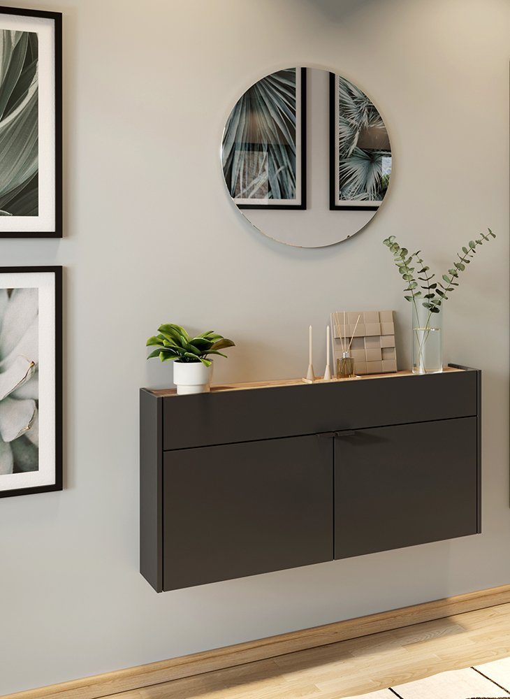 Lomadox Garderoben-Set ABERDEEN-01, (Spar-Set, 2-St), in grau mit Eiche, id günstig online kaufen