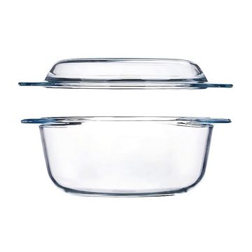 Retoo Auflaufform Auflaufform Glasbräter Backform Glasbräter Glas Kochgeschirr 1,5l, Haltbarkeit, Ungiftigkeit, Transparenz, Leicht zu reinigen, Ästhetik