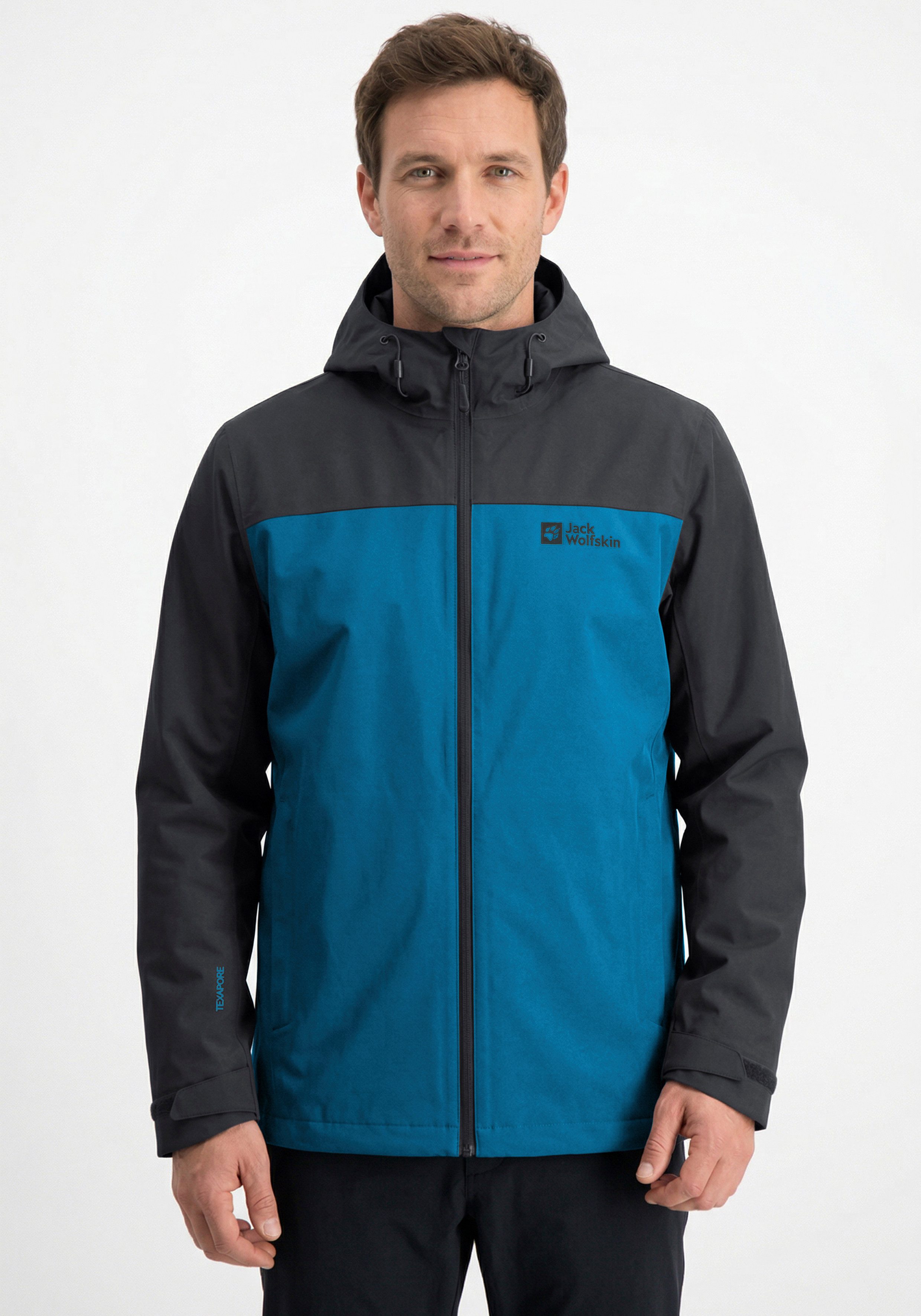 Jack Wolfskin 3-in-1-Funktionsjacke TAUBENBERG 3IN1 JKT M mit Außenjacke und Innenjacke, wasserdicht, winddicht, atmungsaktiv