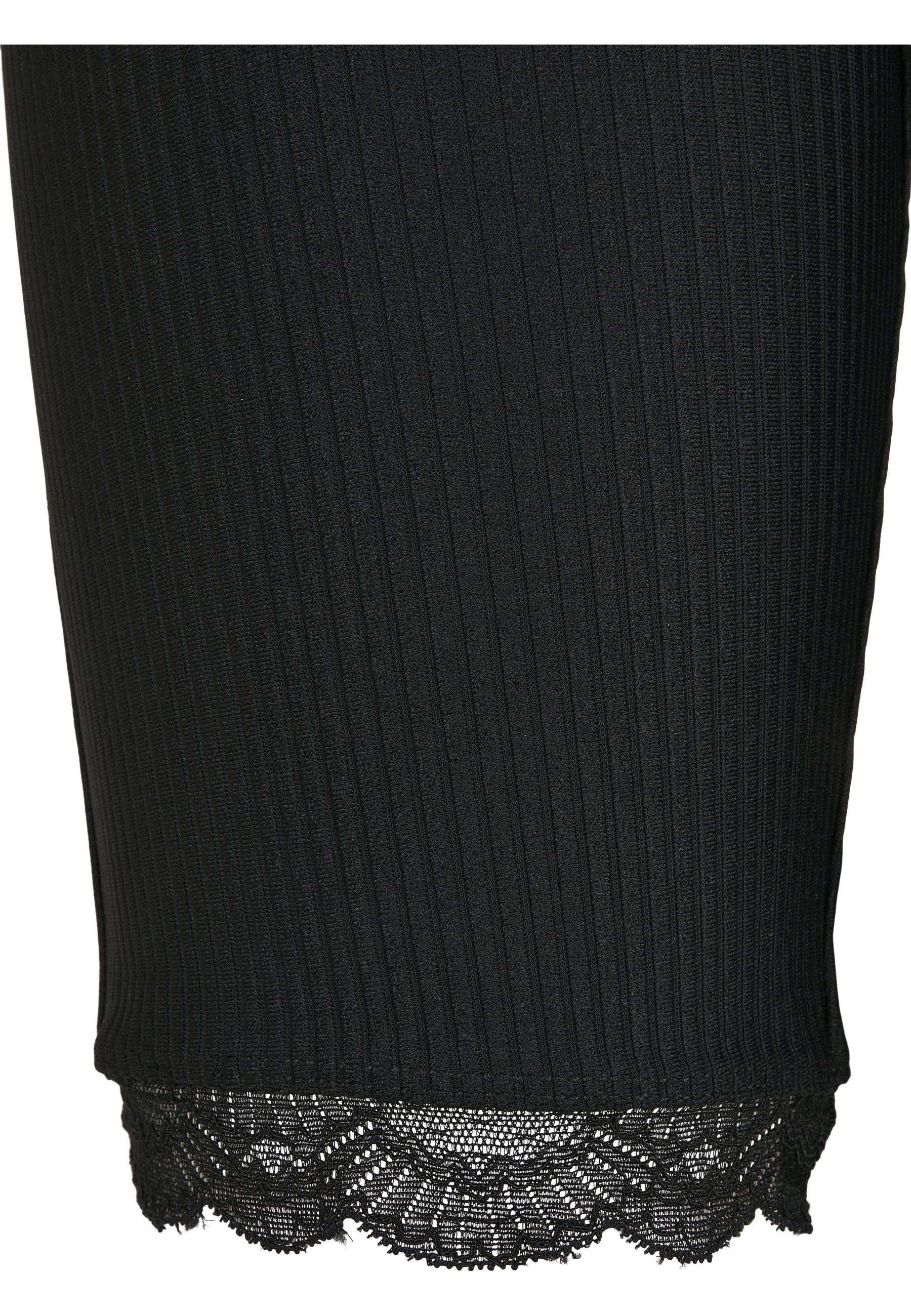 URBAN CLASSICS Stoffhose Urban Classics Damen Ladies High Waist Rib Lace Hem Cycle Shorts (1-tlg)