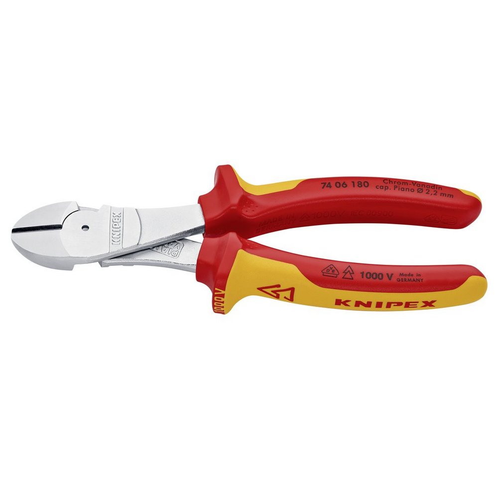 Thumbnail - Knipex Seitenschneider Knipex 74 06 180 VDE Kraft-Seitenschneider mit Facette 180 mm