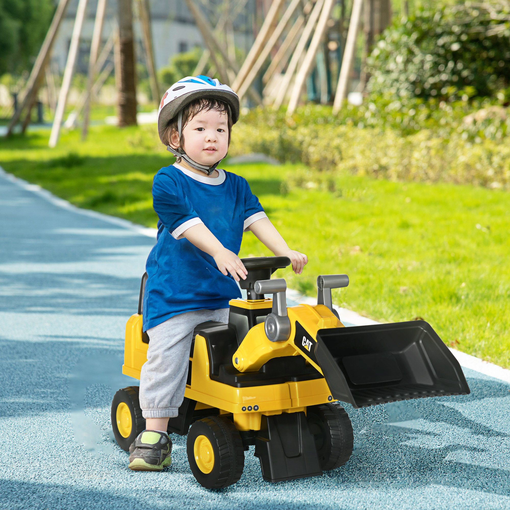 HOMCOM Rutscher Kinderbagger mit beweglicher Schaufel, günstig online kaufen