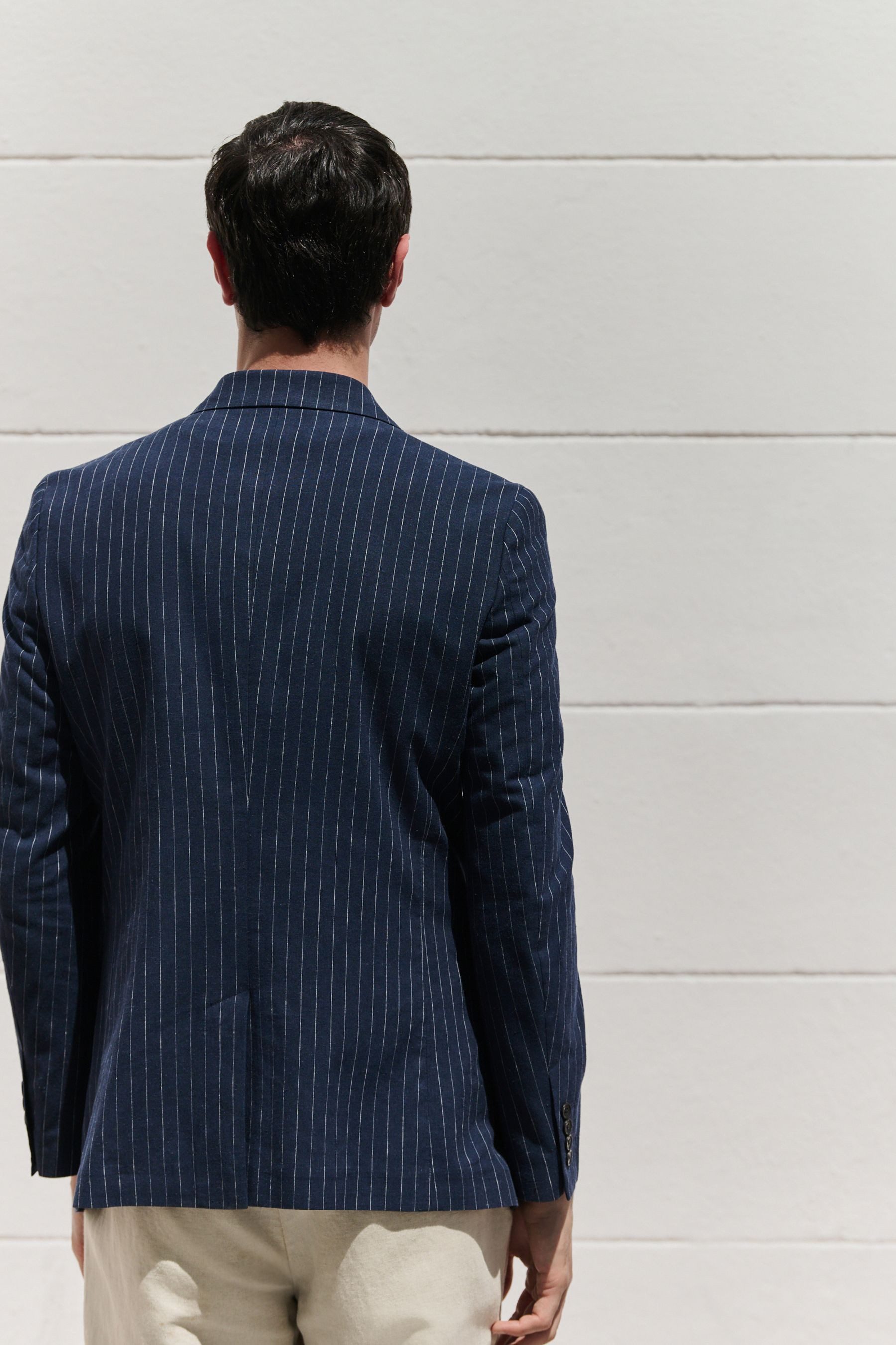 Next Sakko Gestreiftes, doppelreihiges Regular Fit Sakko (1-tlg) günstig online kaufen