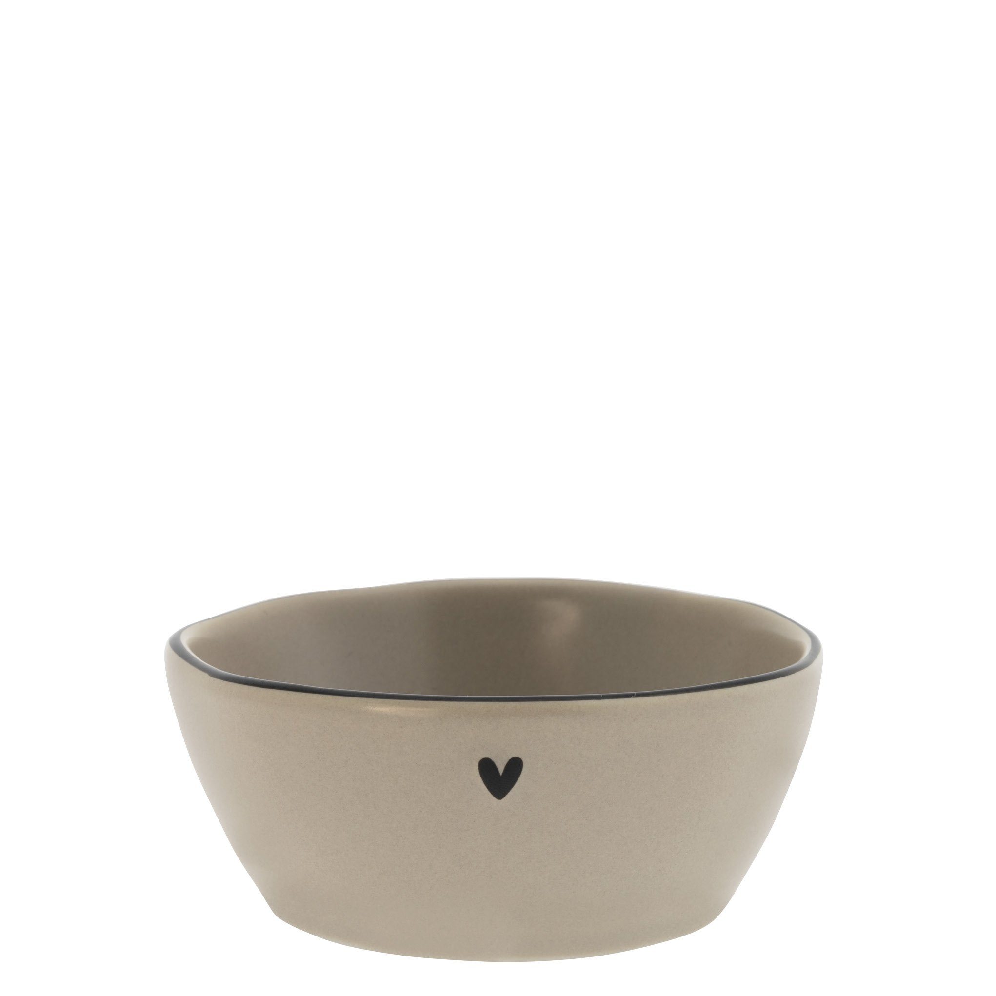 Bastion Collections Dipschale Bowl Sauce Heart Keramik matt titane schwarz D9,5cm, Keramik | Dipschalen