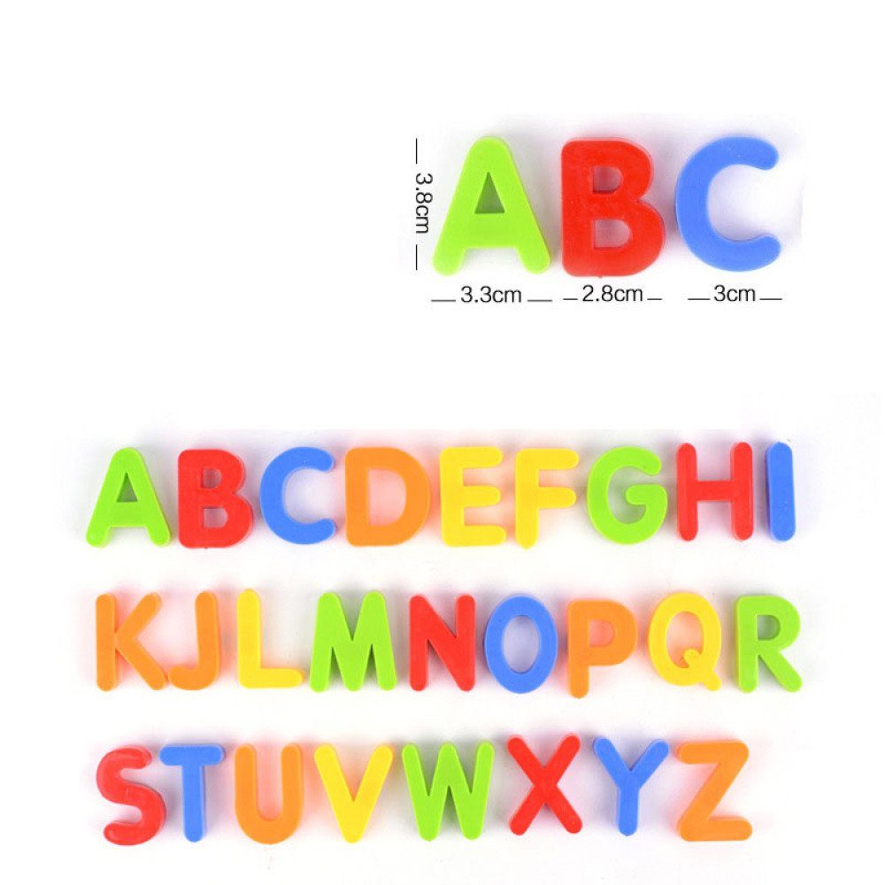 Alphabet Lernspielzeug Holzbuchstaben Kühlschrank Magnet Lehrmittel 