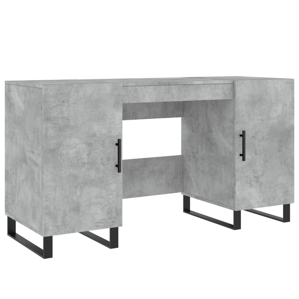 Betongrau 140x50x75 cm furnicato Holzwerkstoff Schreibtisch