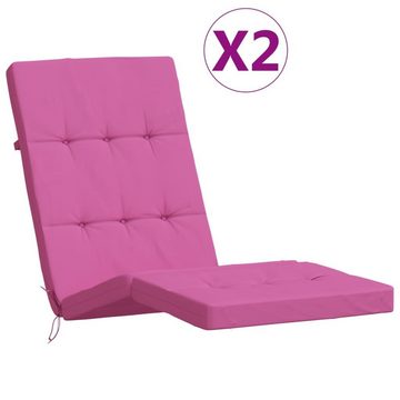 vidaXL Sitzauflage Liegestuhl-Auflagen 2 Stk. Rosa Oxford-Gewebe, (2 St)