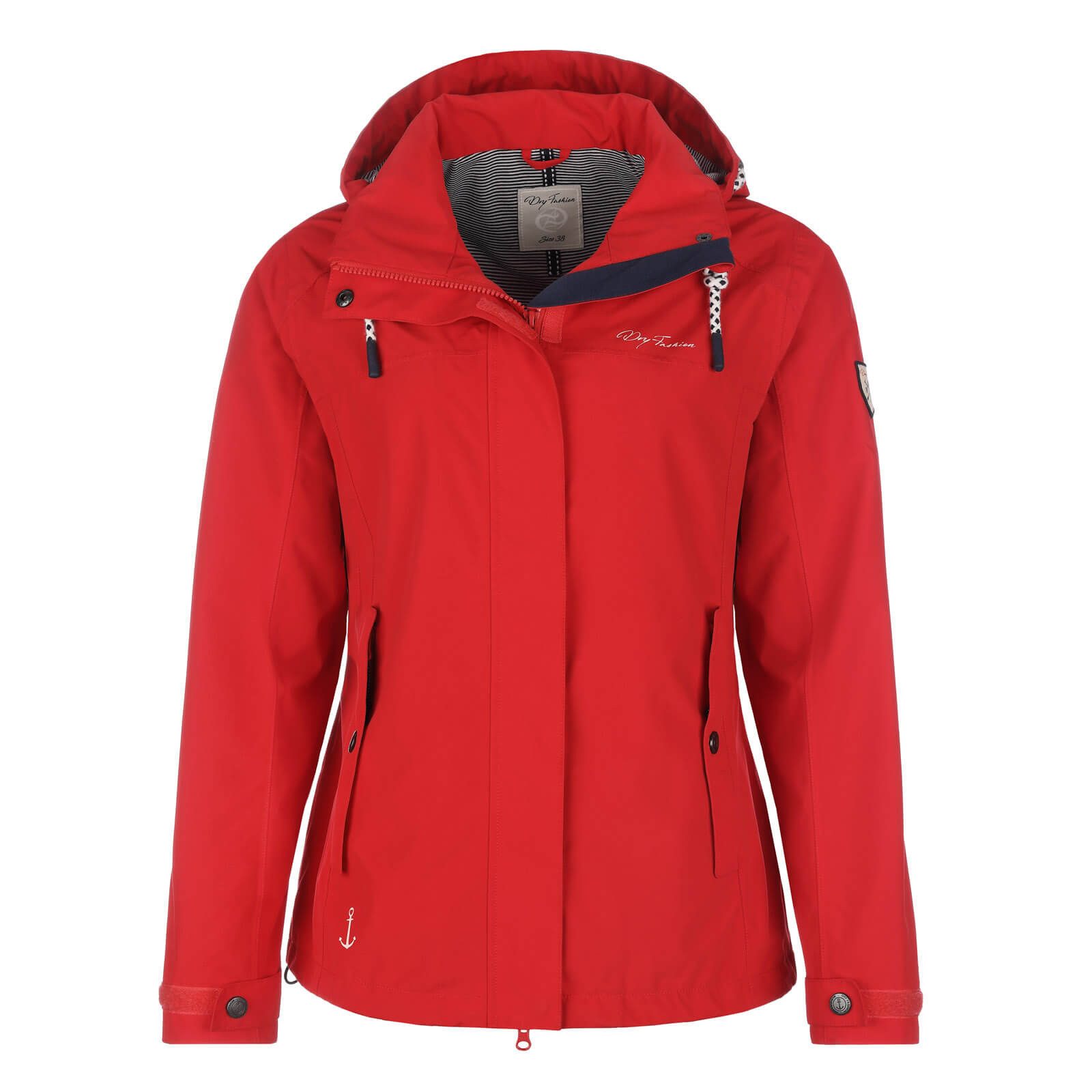 Dry Fashion Funktionsjacke Norderney Damen Outdoor-Jacke Norderney Wasserdicht mit gestreiftem Innenfutter