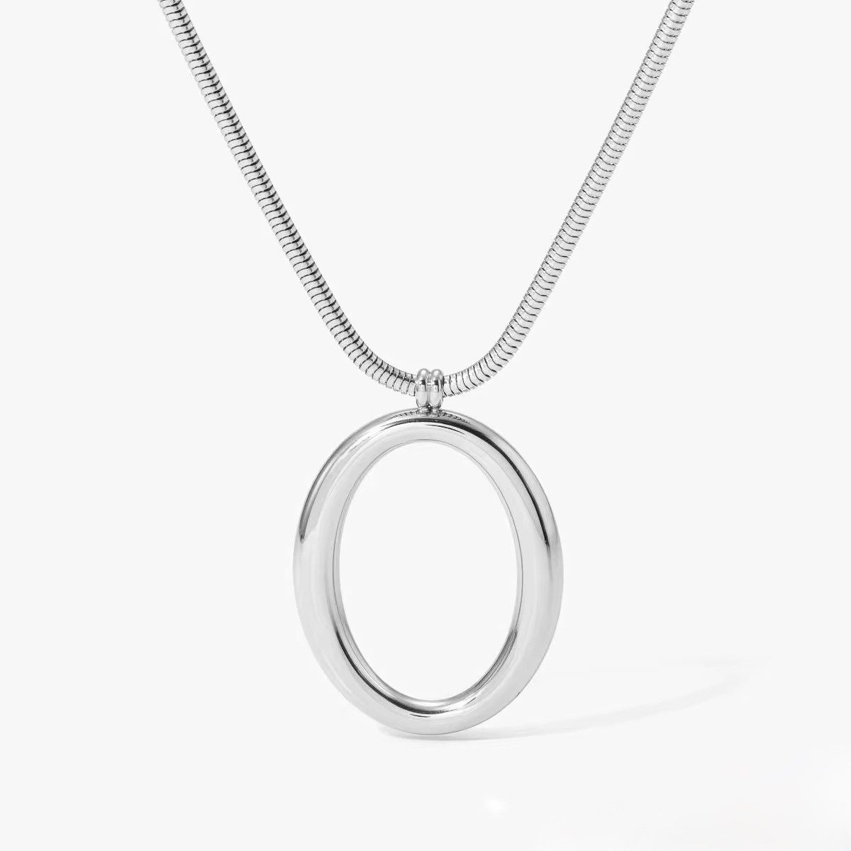 ROUGEMONT Kette mit Anhänger Moderne Damen Halskette Statement Kette Hypoallergen 45cm, Für empfindliche Haut