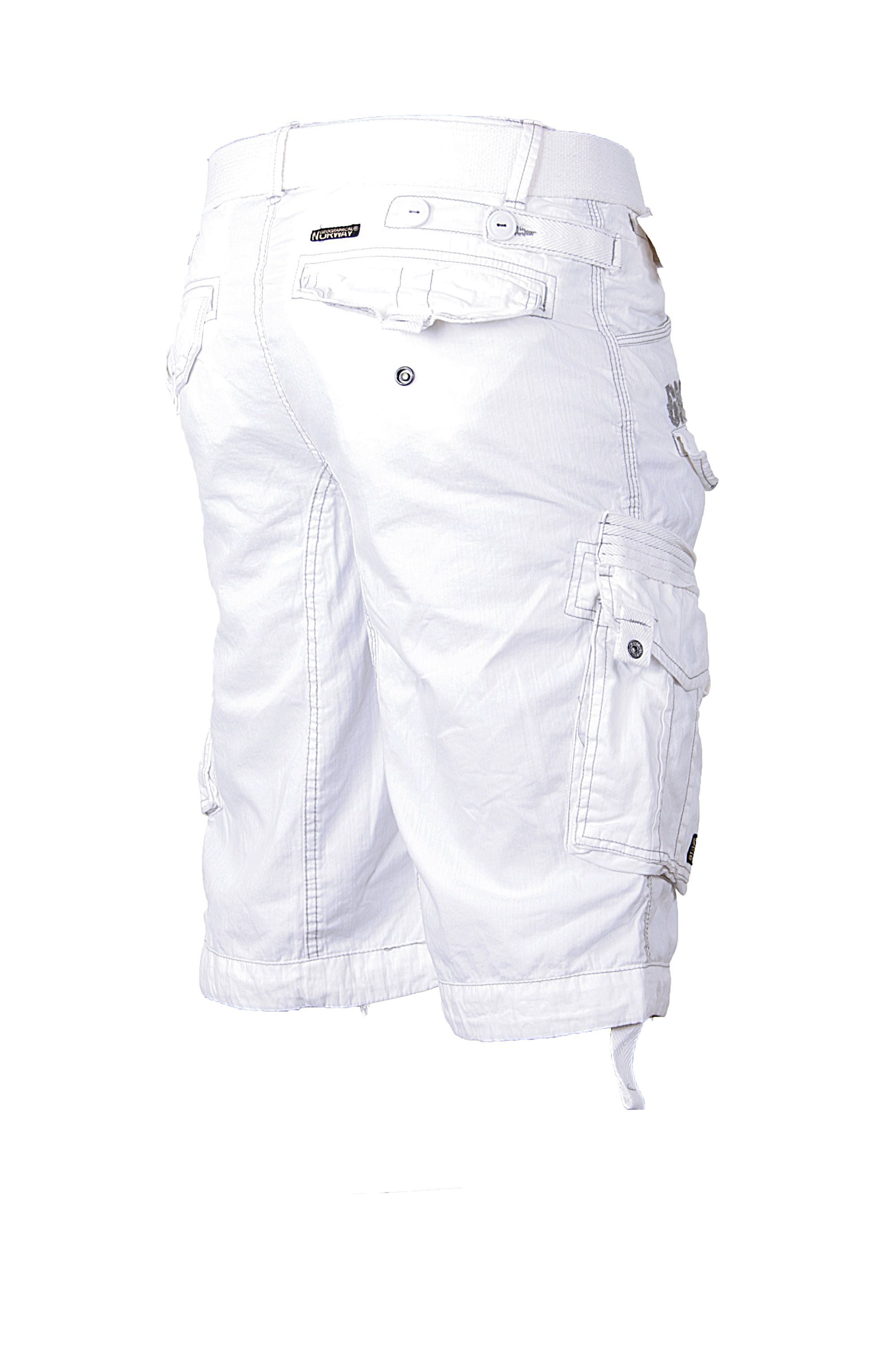 Geographical Norway Shorts Herren Cargo Shorts kurze Hose Short Bermuda Knielang Gürtel Sommer