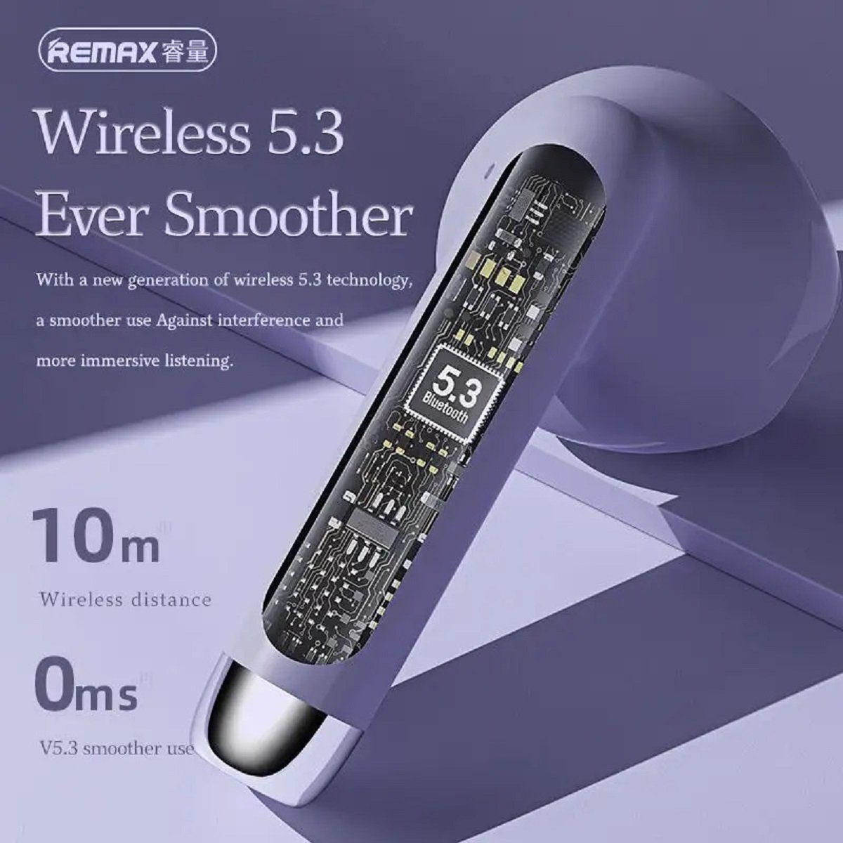 Touch Kopfhörer,Sport, Prinzip: Funktion: dauer: Handy,Hifi Wireless, Vocalism Ladecase Bluetooth, 5.3 Kopfhörer Remax Rosa Wireless) 5h, Smartphone Bluetooth-Kopfhörer (Bluetooth, Für Spiel,Für (Schwarz) TWS-19 Control, mit Stereo-Musik, Dynamische, Video für Musikspiel