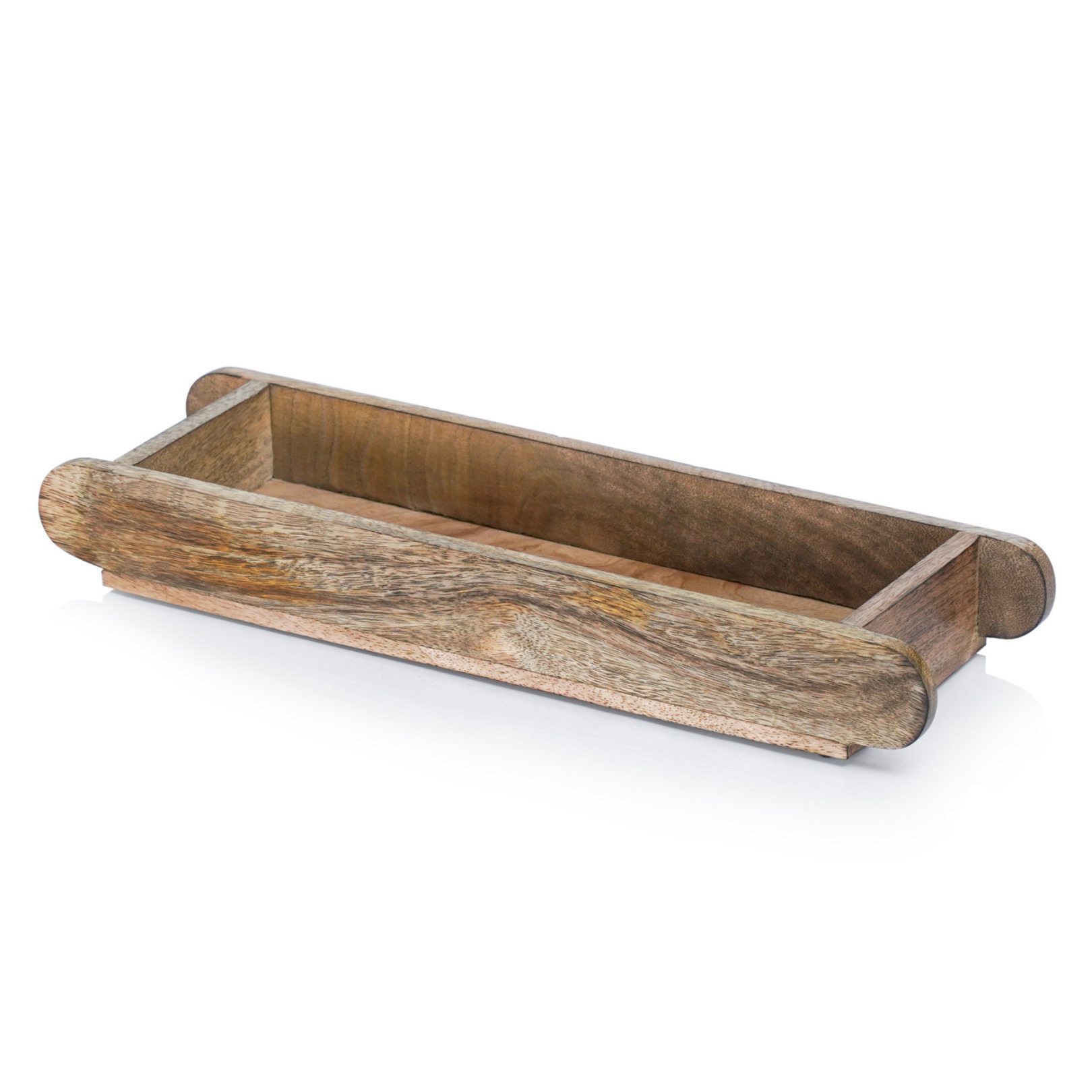 Marrakesch Orient & Mediterran Interior Dekotablett Vintage Tablett aus Holz Ralio 40cm (1 St), Handarbeit