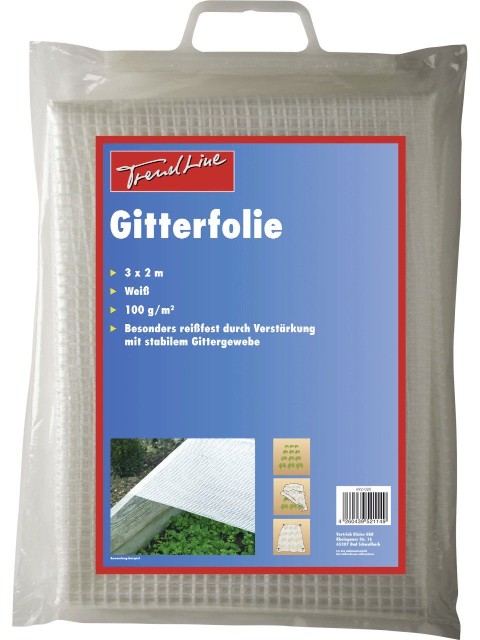 Trend Line Schädlingsschutznetz TrendLine Gitterfolie 3 x 2 m