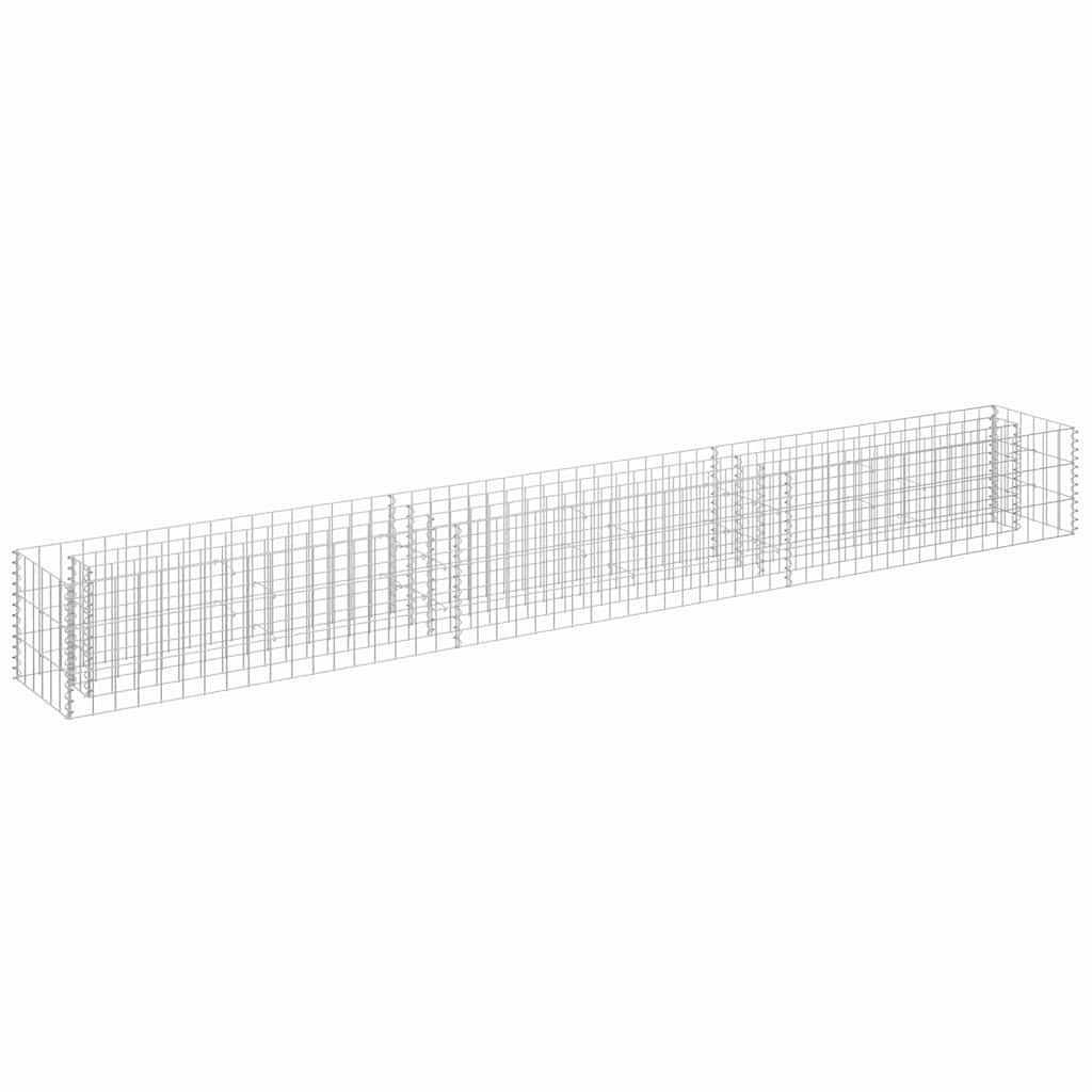vidaXL Hochbeet Gabionen-Hochbeet Verzinkter Stahl 270 x 30 x 30 cm (1 St)