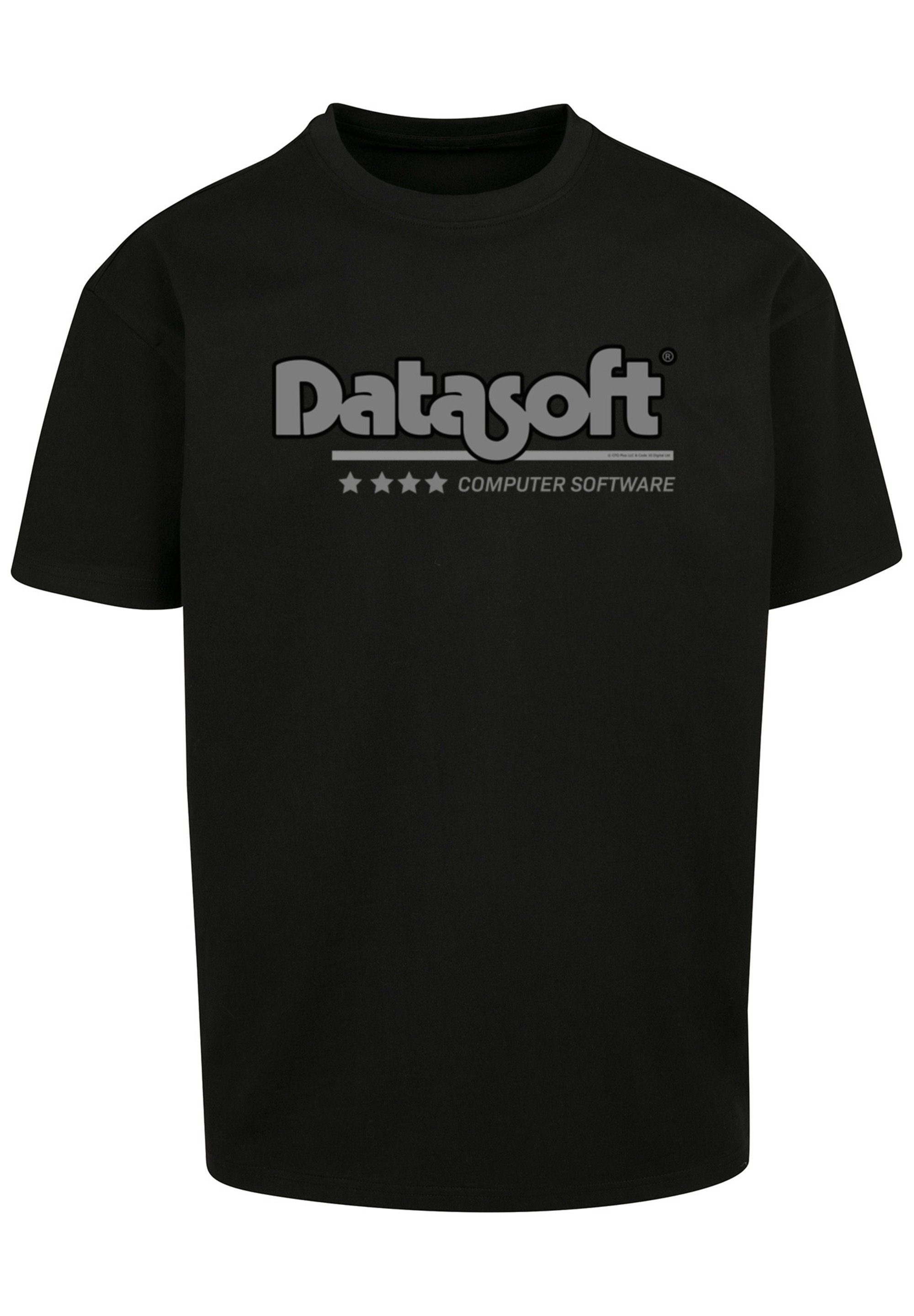 Gaming Retro DATASOFT F4NT4STIC T-Shirt Logo Print SEVENSQUARED black schwarz