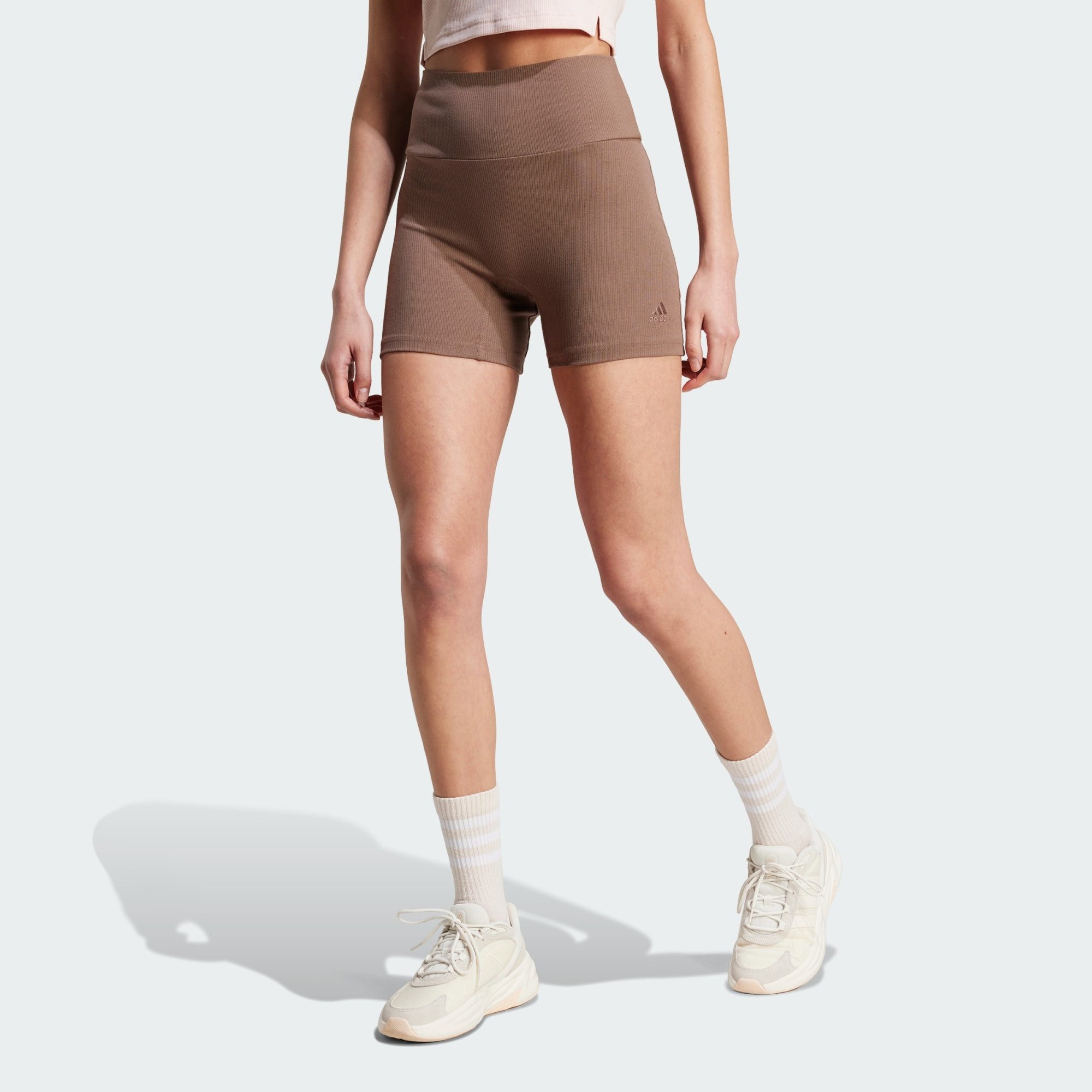 adidas Sportswear Shorts LOUNGE RIBBED HIGH-WAIST günstig online kaufen