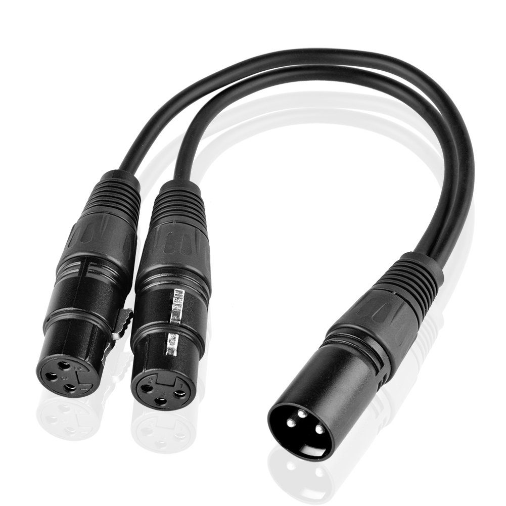 30cm Mikrofon Stecker Kabel 3pin XLR Male to Dual 2 XLR Female Stecker Audio- & Video-Kabel