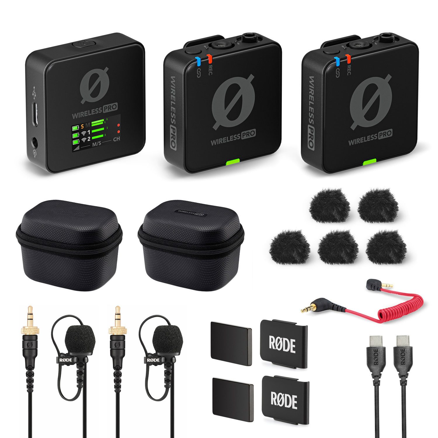 RØDE Rode Wireless Pro 2-Kanal Drahtlos-Mikrofonset. Digitales Aufnahmegerät (Kristallklare Profi-Tonqualität - 260 m Reichweite)