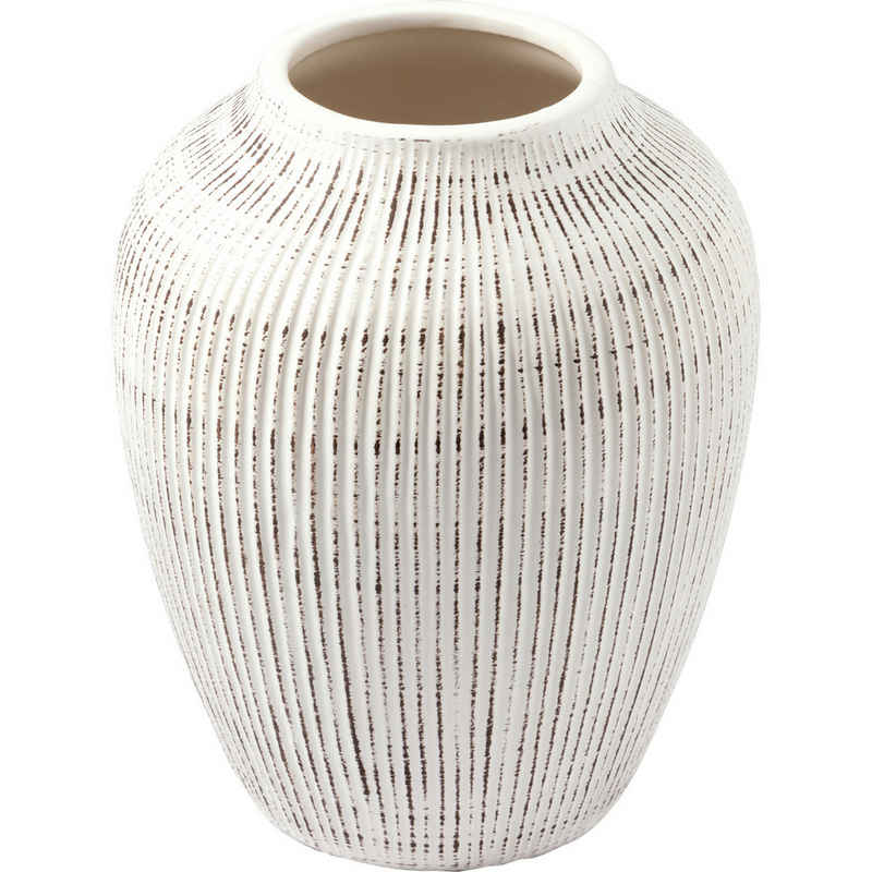 Greengate Dekovase Flute Vase medium off white 14,5x17cm (Vase)