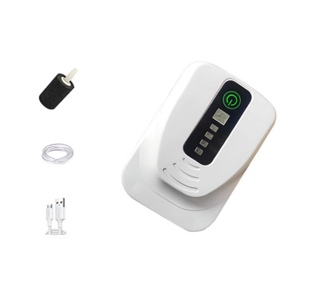 GarveeMore Aquarienpumpe USB‑aufladbare Luftpumpe für Aquarium, ultra leise IPX4, 3L/min, tragbar für Notbetrieb, Angeln & Fischtransport
