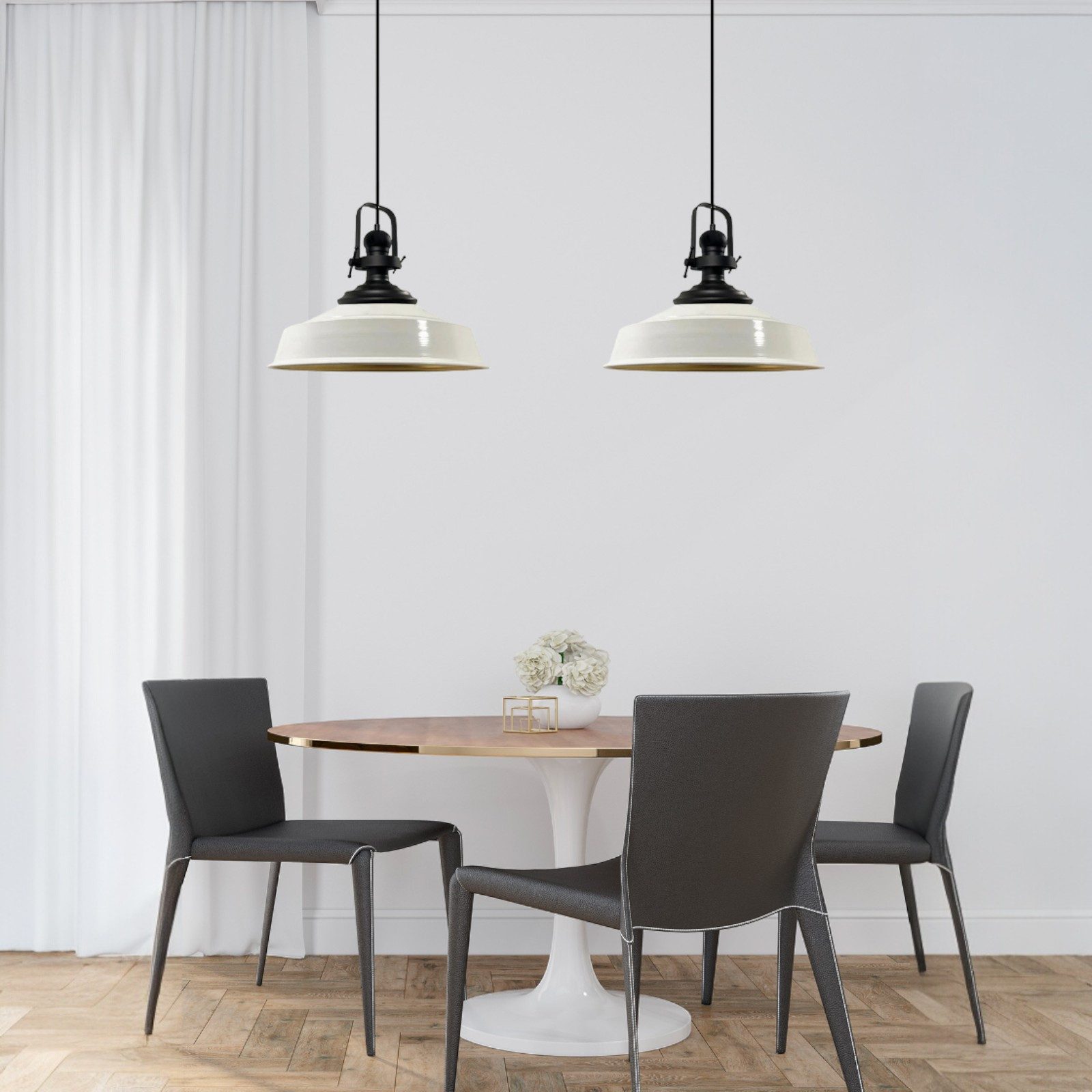 Bamyum Pendelleuchte Asletl Hängelampe aus Metall 2 Flammige, E27, Vintage Lampe, ohne Leuchtmittel