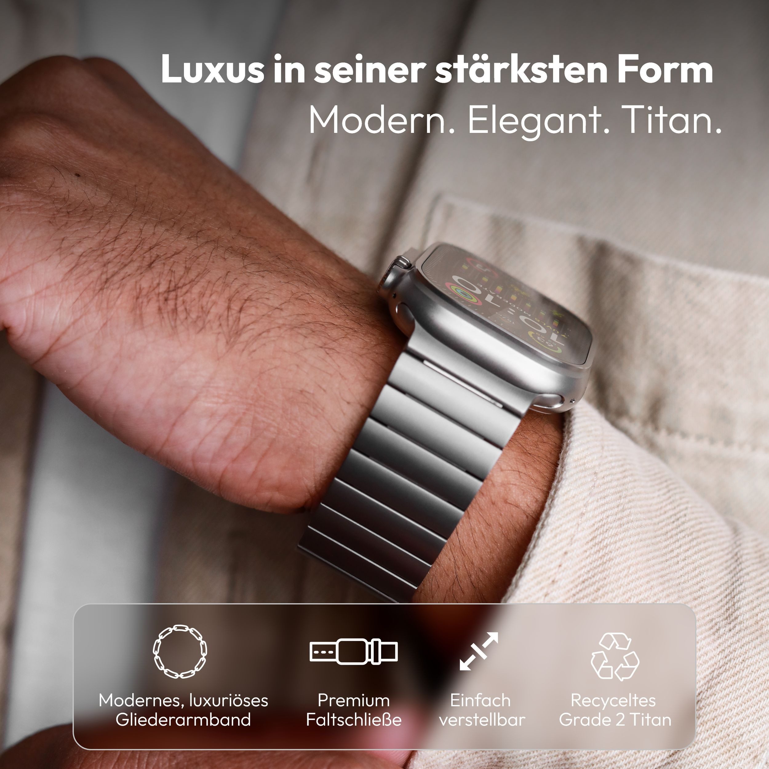 VONMÄHLEN Smartwatch-Armband Link Bracelet Pro