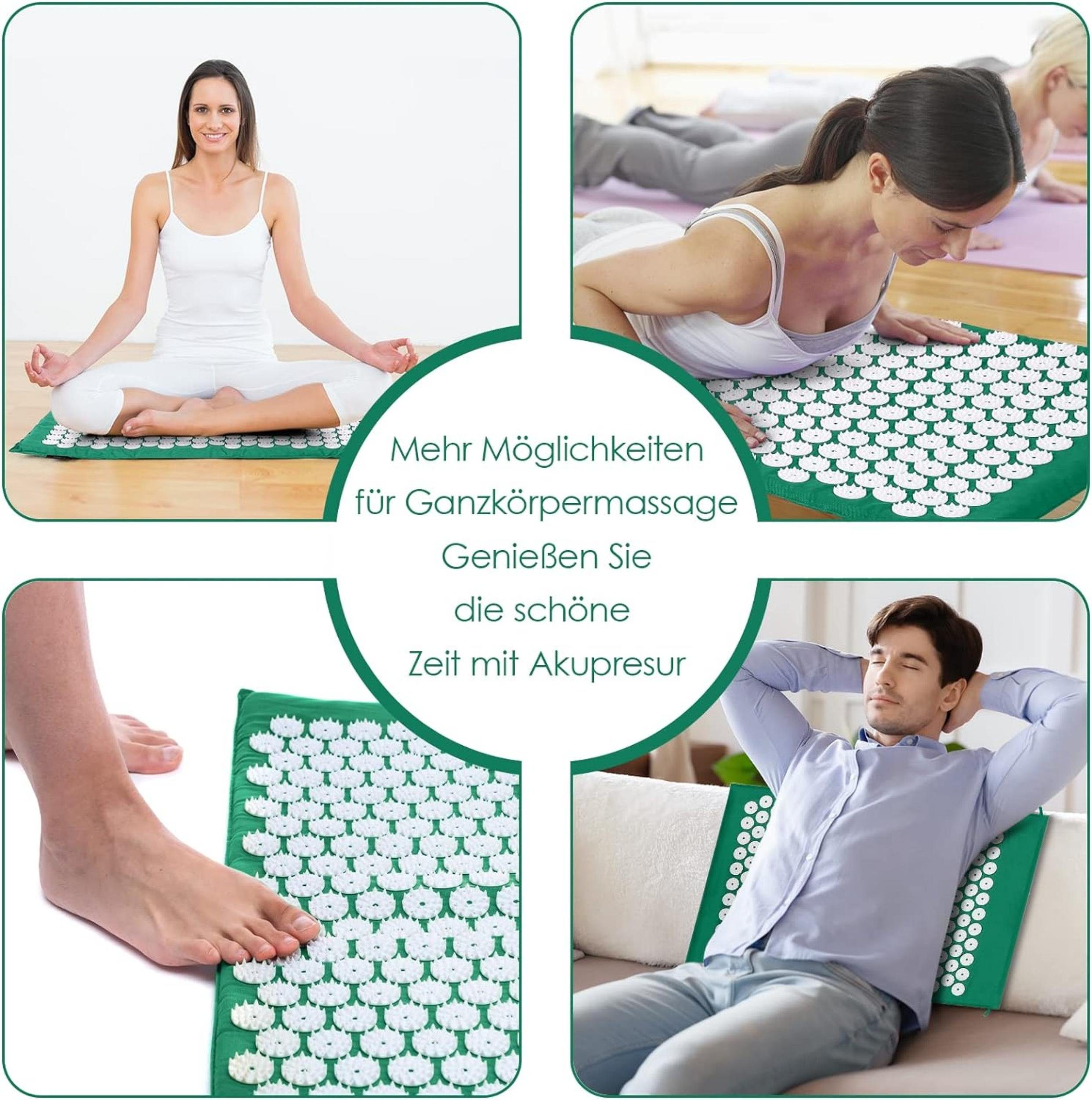 Akupressurmatte Set Erleichterung der Kopf-Nackenschmerzen Massage Coonoor - zur